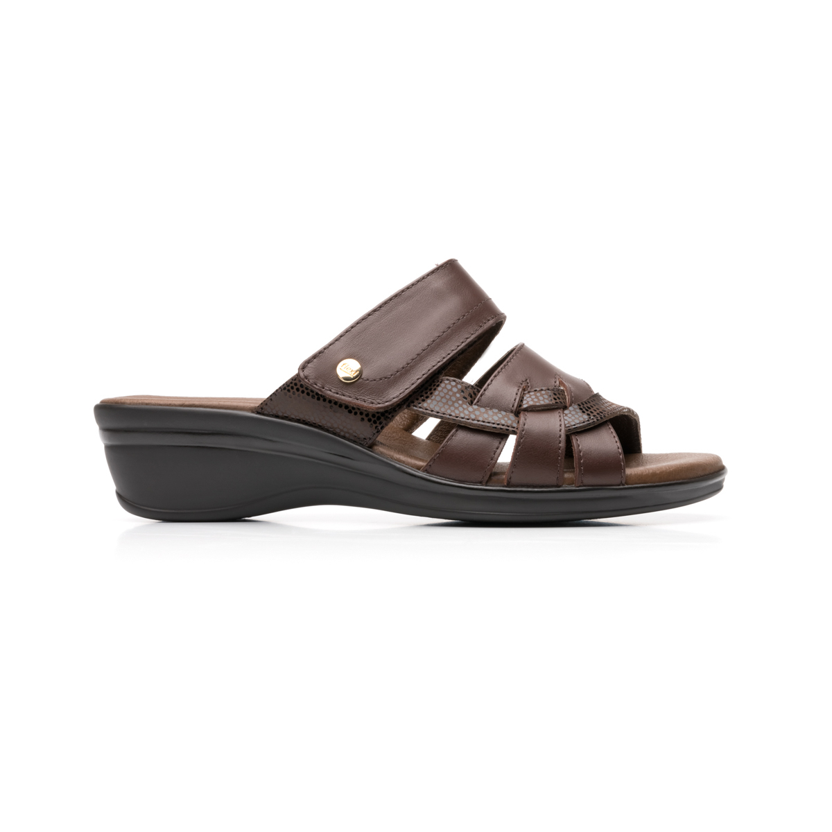 Sandalia Casual Flexi Con 100% Piel Para Mujer - Estilo 100006 Café