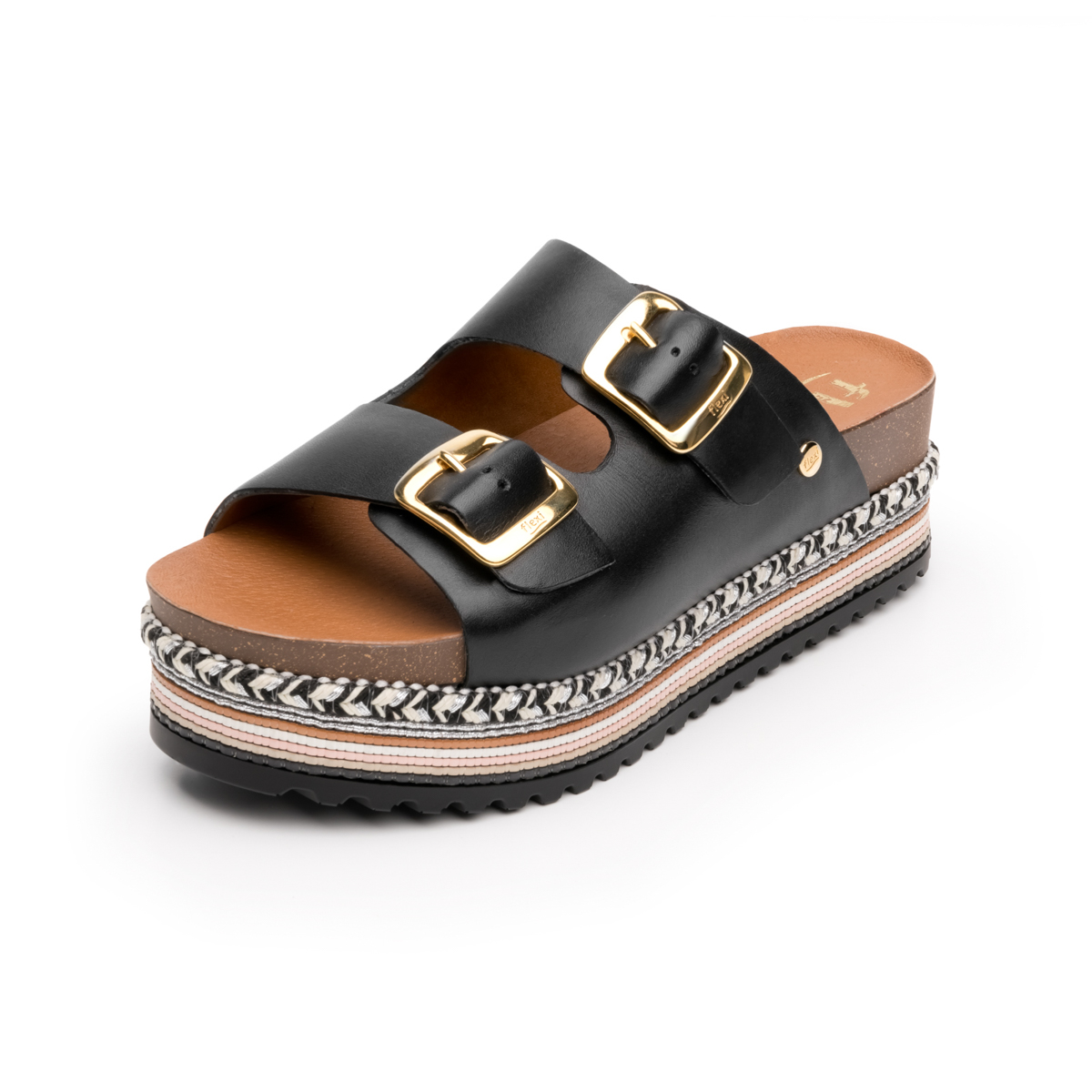 Sandalia Casual Flexi Con Plantilla Anatómica Para Mujer - Estilo 100301 Negro
