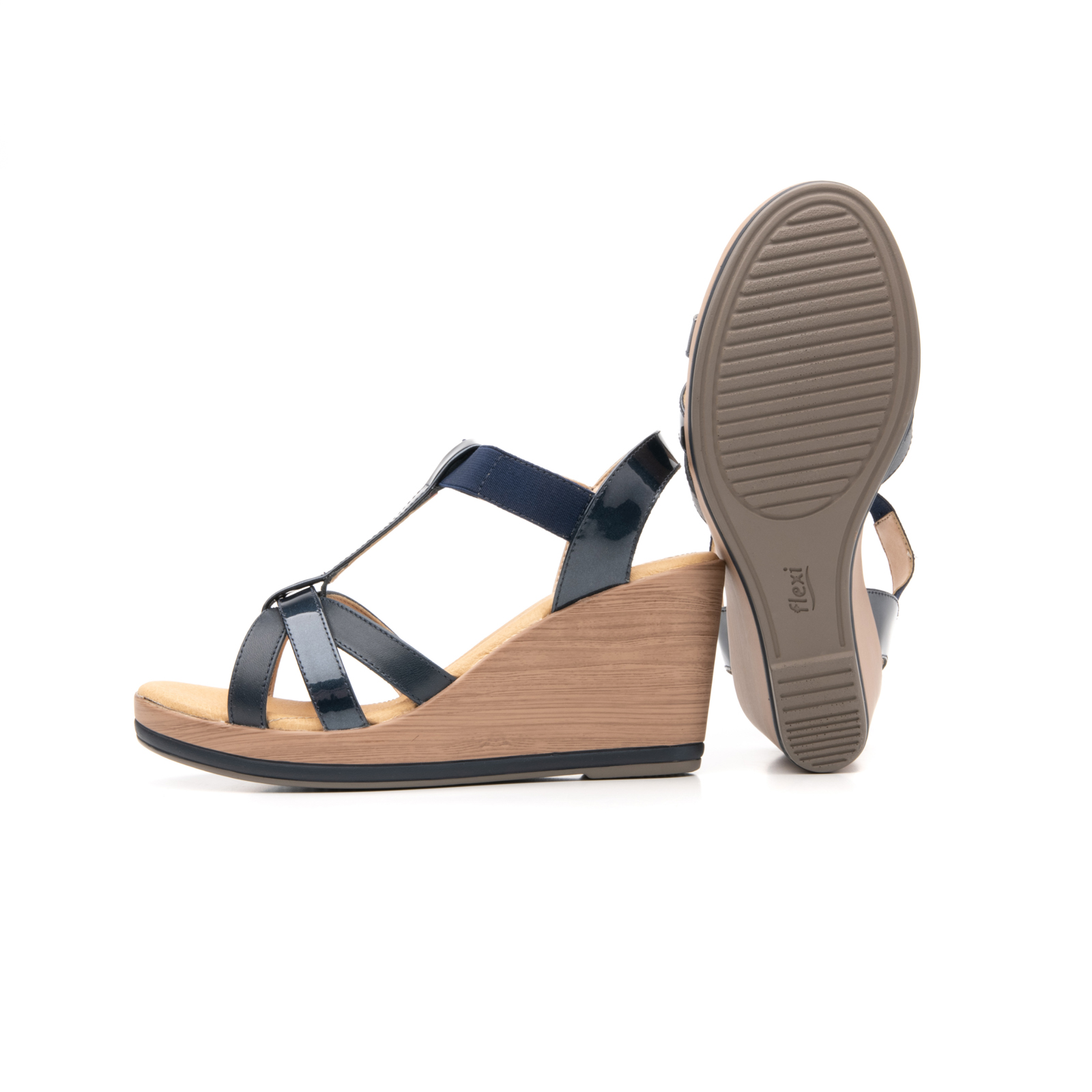 Sandalia Urbana Flexi Con Autoajuste Para Mujer - Estilo 100705 Azul
