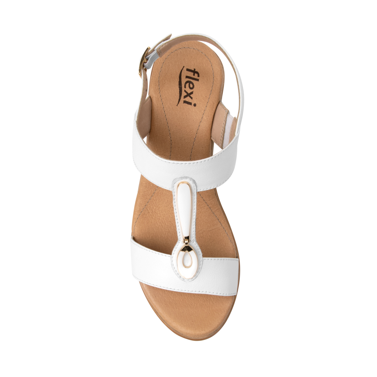 Sandalia Con Plataforma Flexi para Mujer Estilo 100713 Blanco