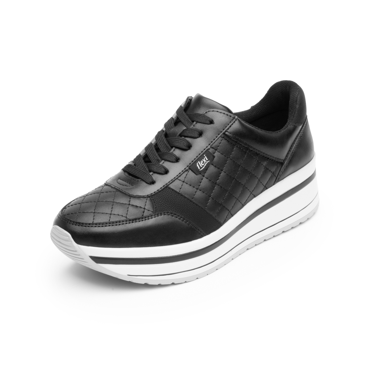 Sneaker Urbano Flexi para Mujer Estilo 101007 Negro