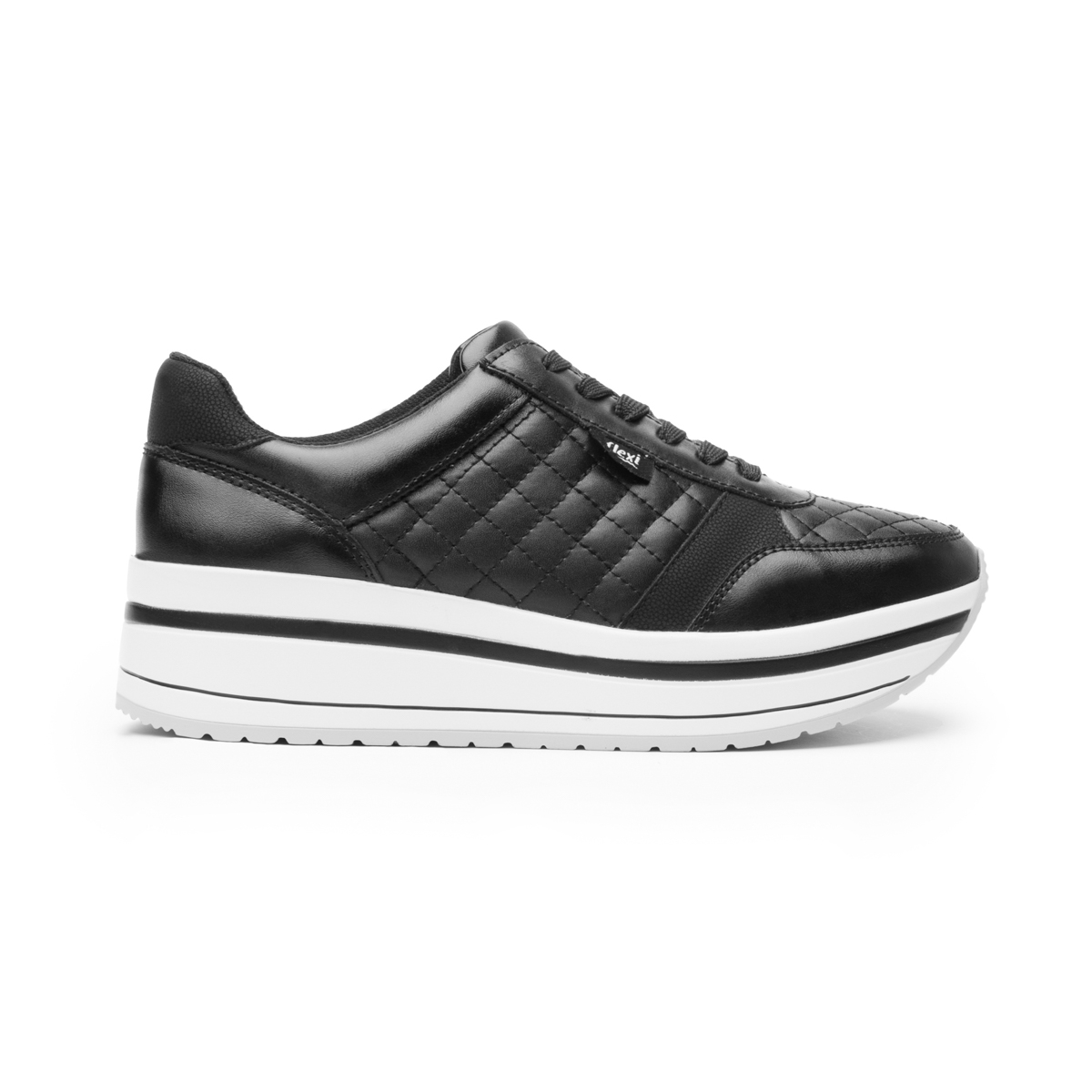 Sneaker Urbano Flexi para Mujer Estilo 101007 Negro