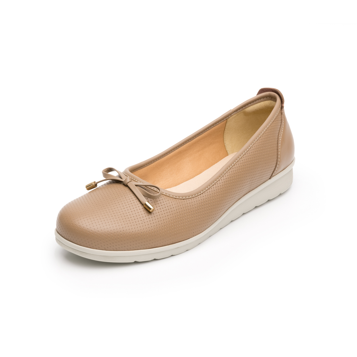 Flat Casual Flexi Con Suela Extra Ligera Flowtek Para Mujer - Estilo 102801 Arena