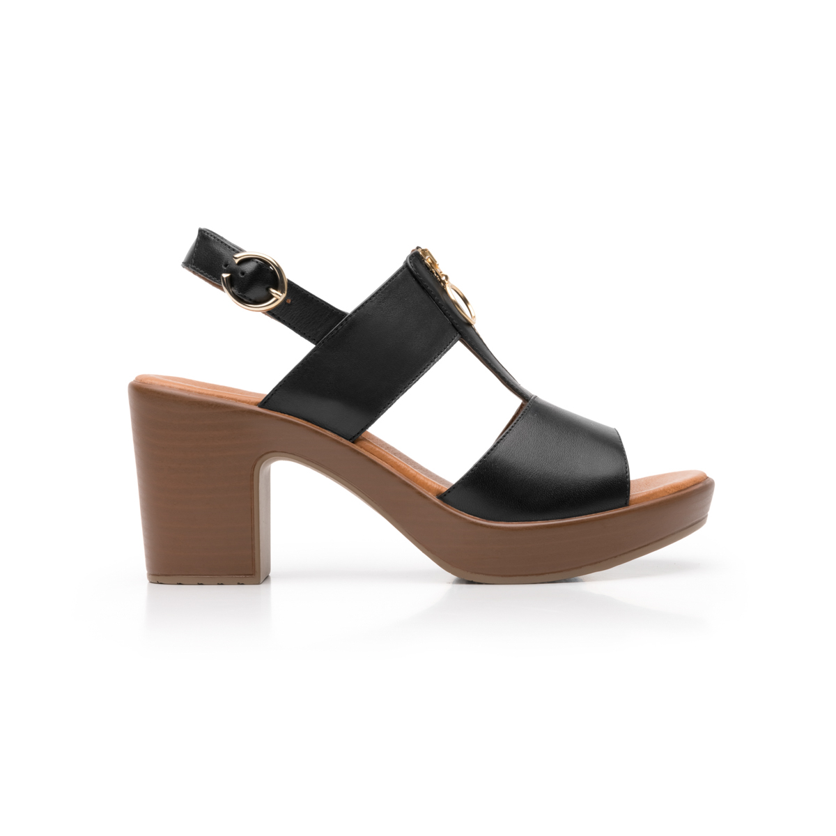 Sandalia Casual Flexi Con Cierre Frontal Para Mujer - Estilo 102903 Negro