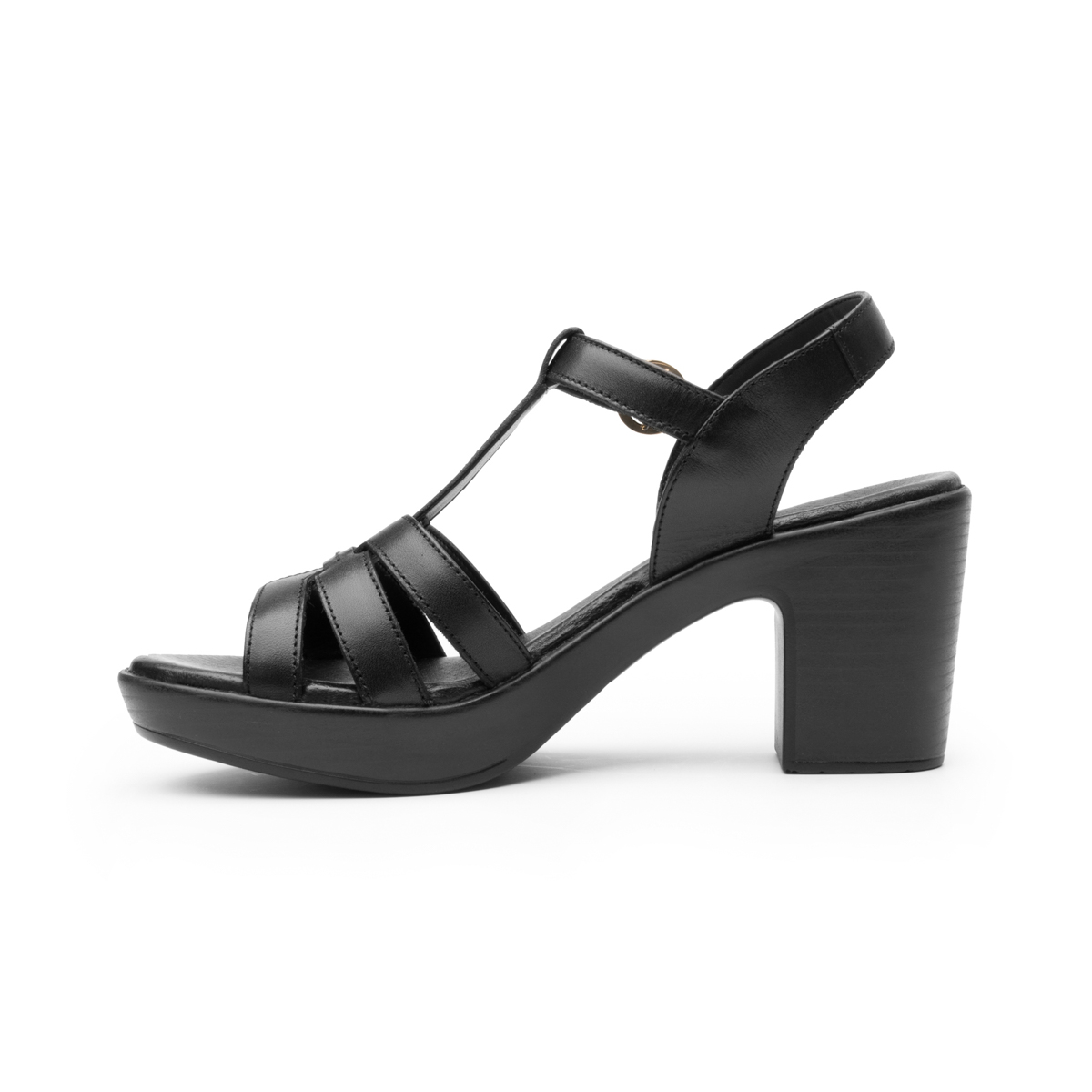 Sandalia Con Tacón Flexi para Mujer Estilo 102909 Negro
