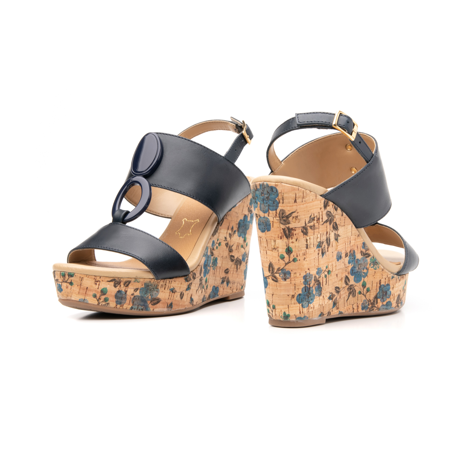 Sandalia Urbana Flexi Con Plataforma De Tipo Corcho Para Mujer - Estilo 103202 Azul