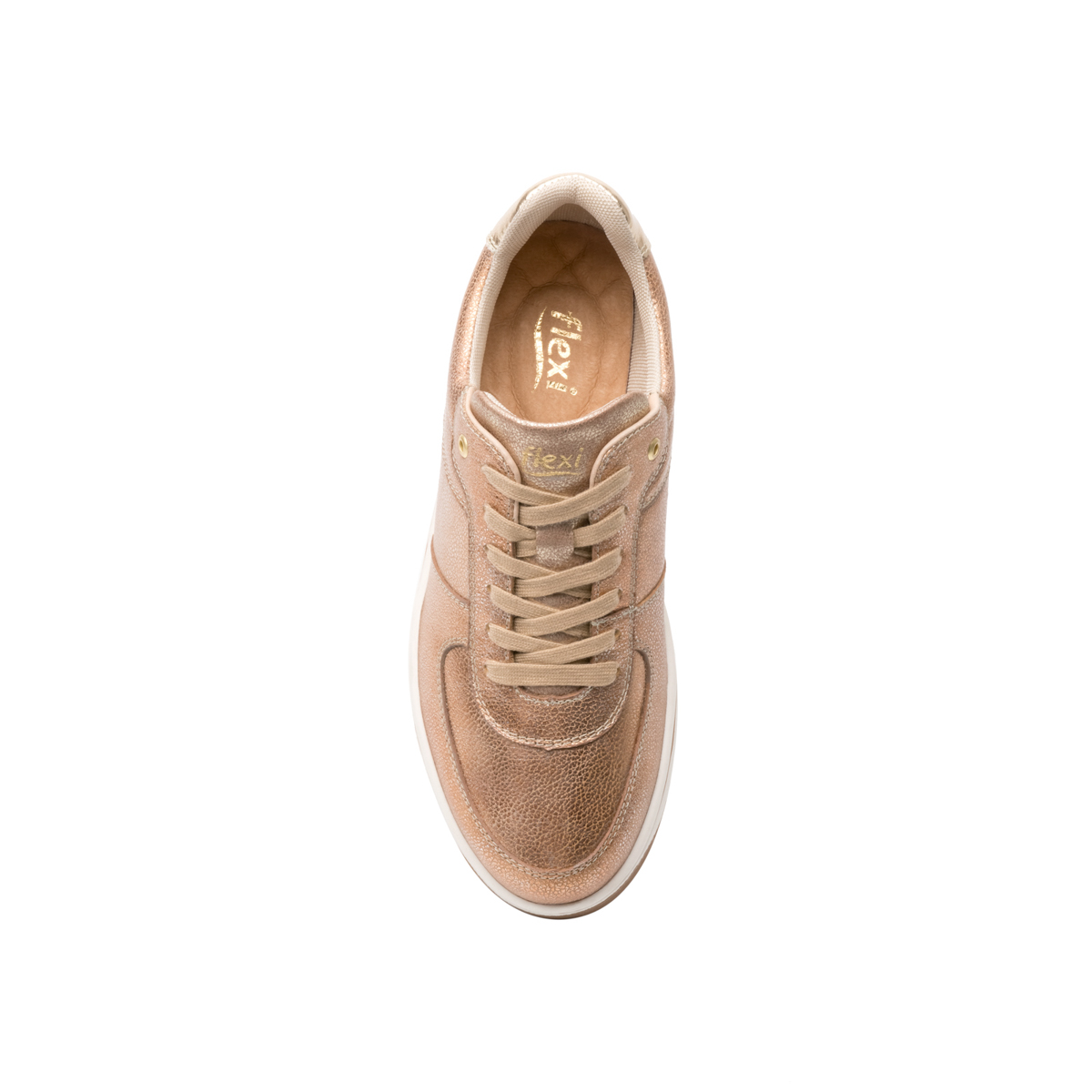 Sneaker Urbano Flexi Con Plantilla Comfort Pad Para Mujer - Estilo 103501 Oro Rosa