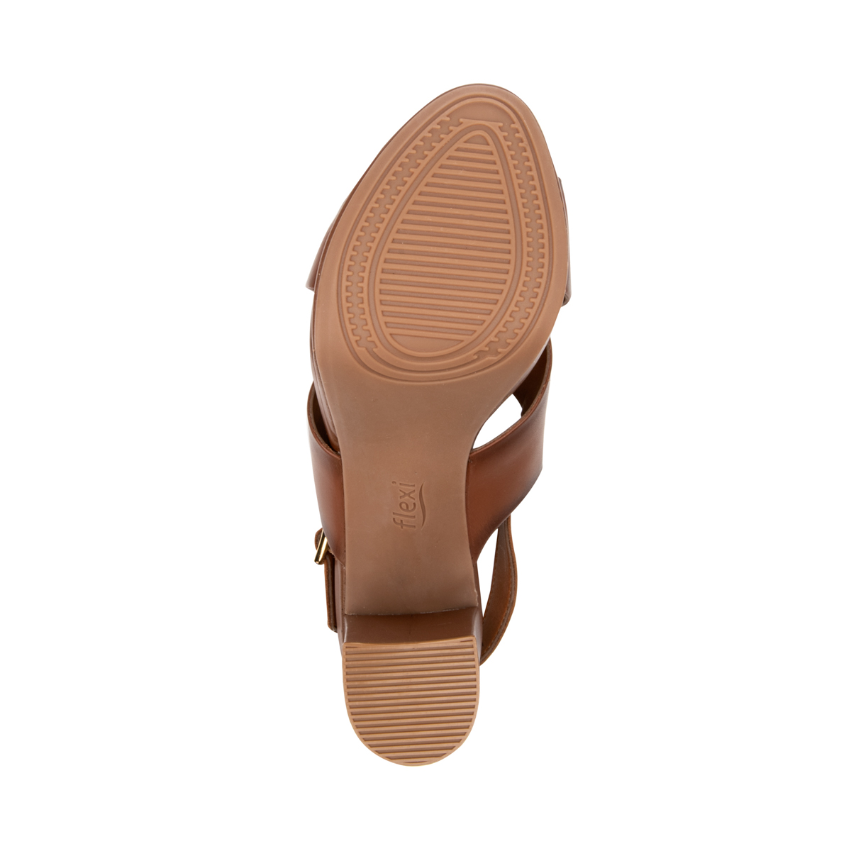 Sandalia Con Tacón Flexi para Mujer Estilo 103707 Café