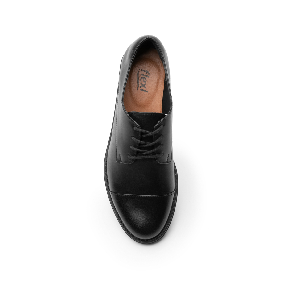 Derby Con Puntera Flexi para Mujer con Diseño Formal Chic Estilo 104203 Negro