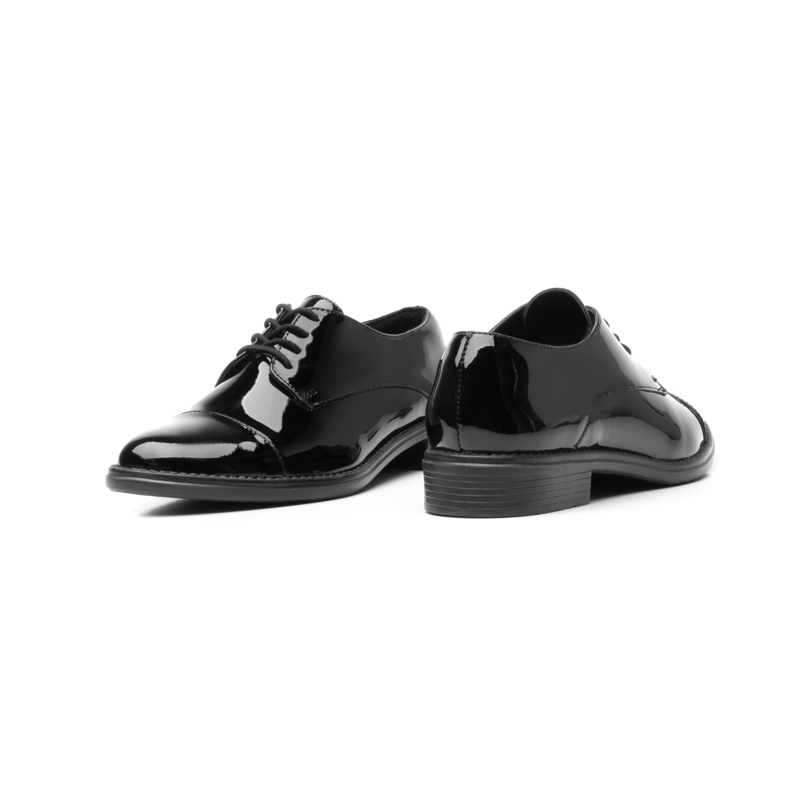 Derby De Charol Flexi para Mujer con Diseño Formal Chic Estilo 104203 Negro Charol