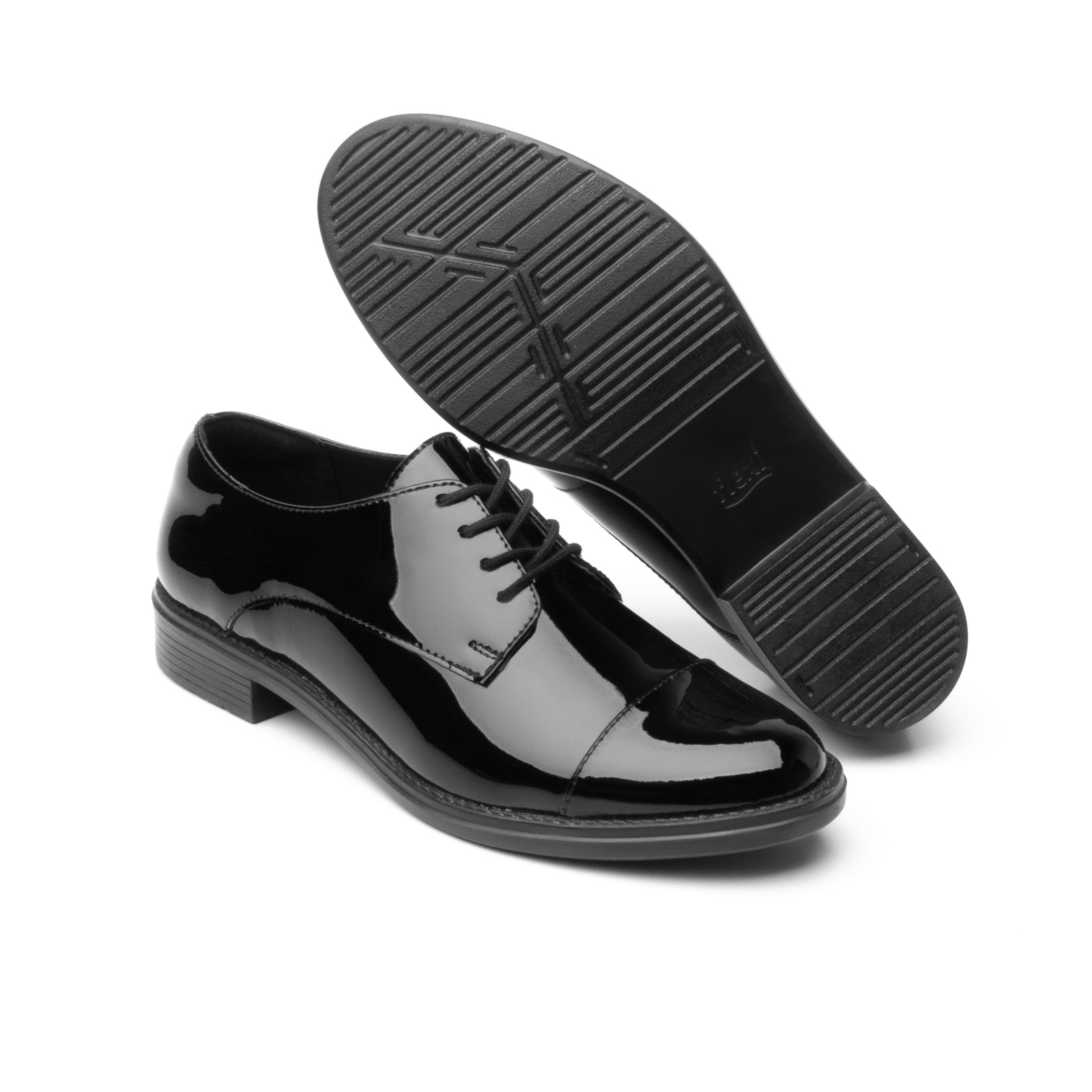 Derby De Charol Flexi para Mujer con Diseño Formal Chic Estilo 104203 Negro Charol