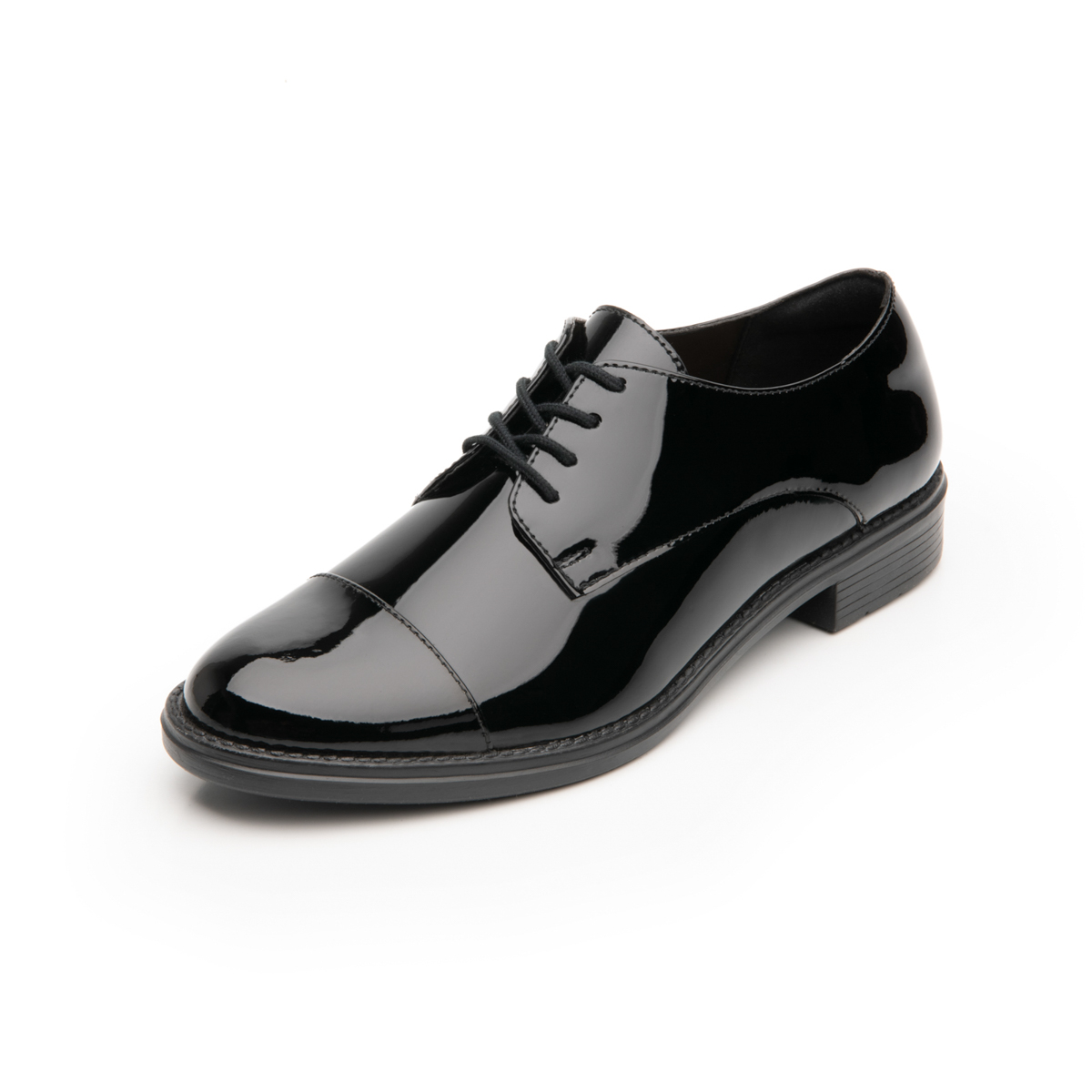 Derby De Charol Flexi para Mujer con Diseño Formal Chic Estilo 104203 Negro Charol