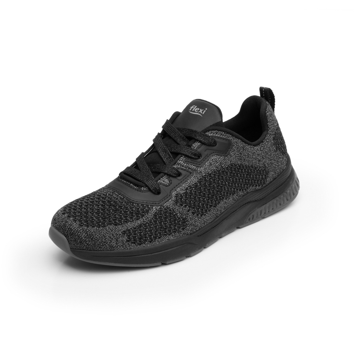 Sneaker Tejido Flexi para Mujer con Sistema Recovery Form Estilo 105103 Negro