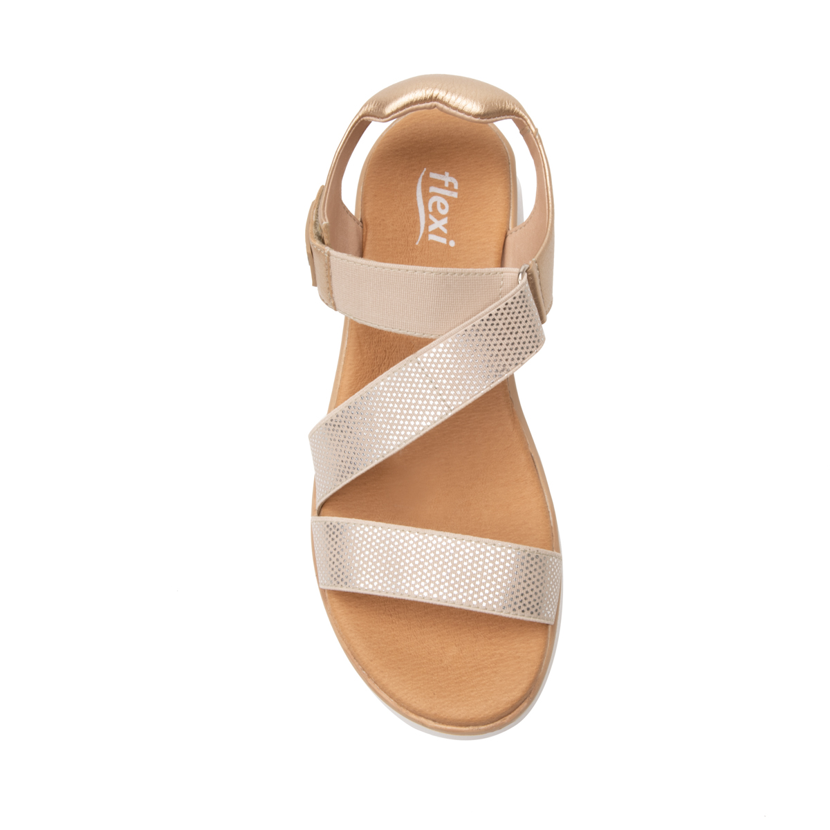 Sandalia Casual Flexi para Mujer con Capsula Air Sandal Estilo 106501 Oro