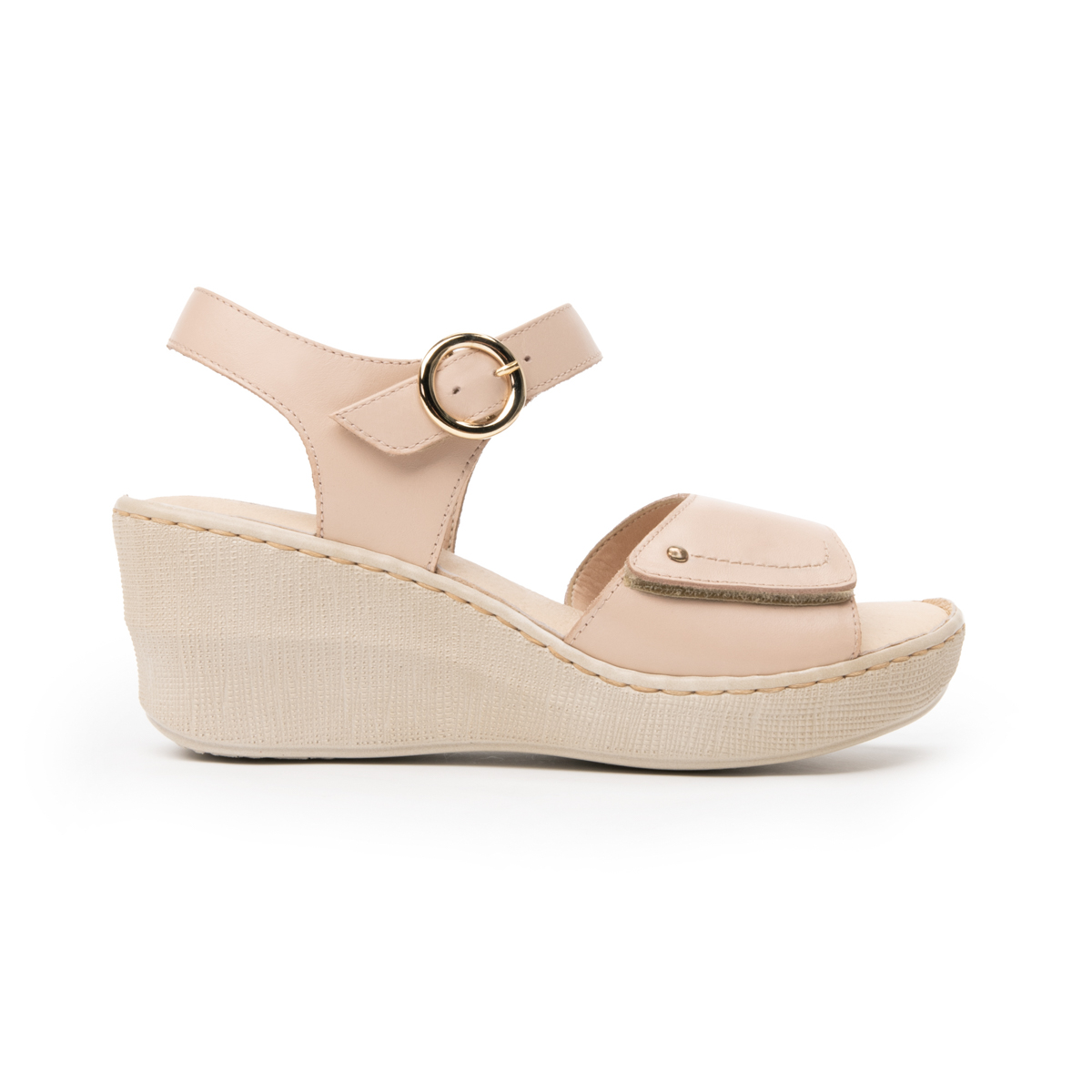 Sandalia Casual Flexi para Mujer con Autoajuste Estilo 106905 Beige