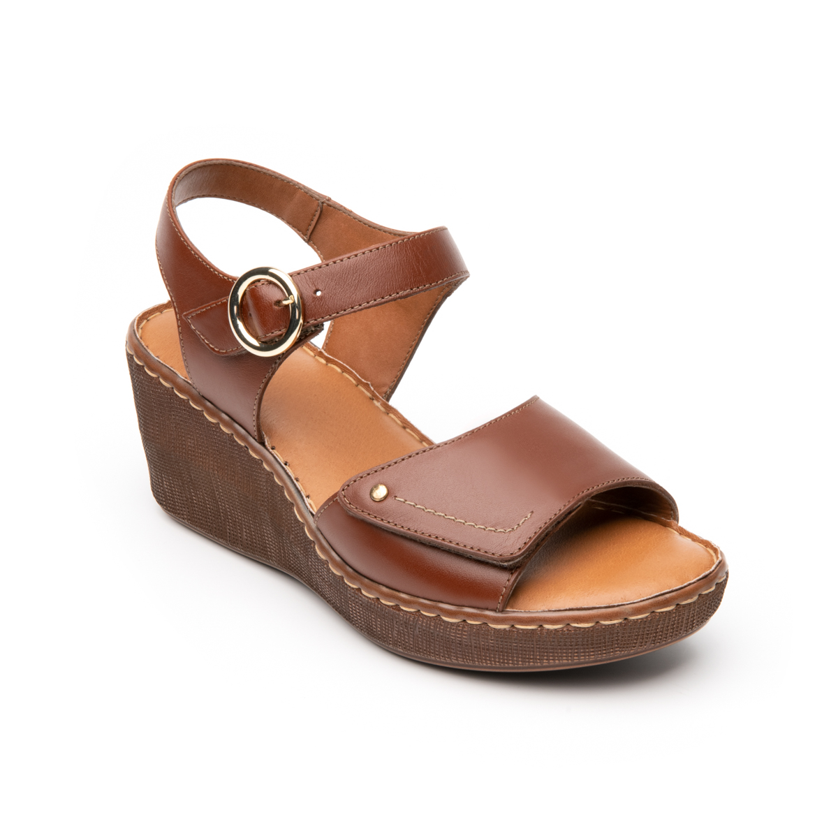 Sandalia Casual Flexi para Mujer con Autoajuste Estilo 106905 Café