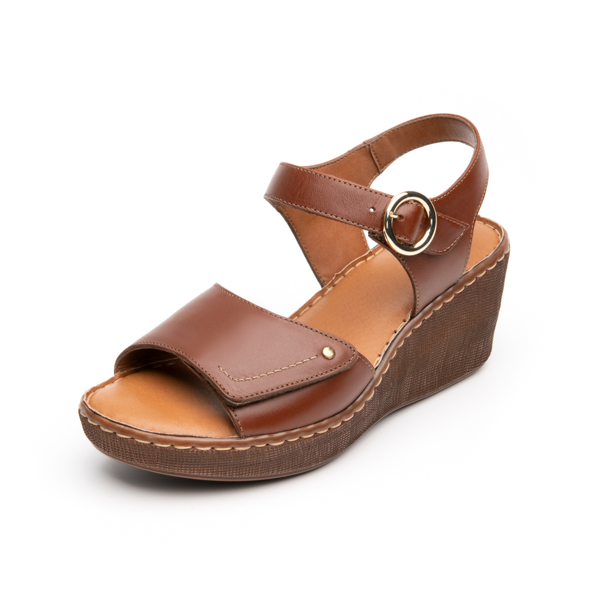 Sandalia Casual Flexi para Mujer con Autoajuste Estilo 106905 Café