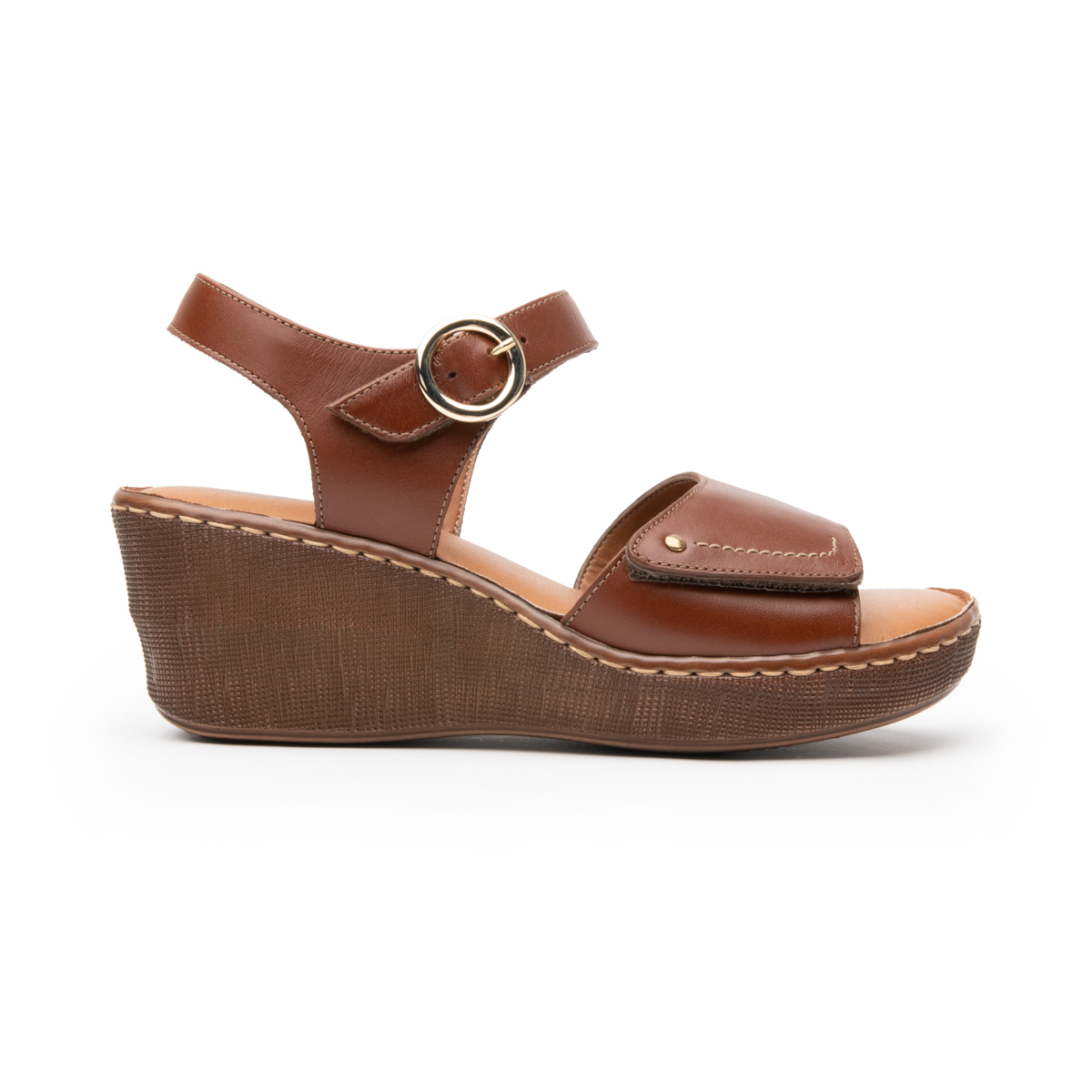 Sandalia Casual Flexi para Mujer con Autoajuste Estilo 106905 Café