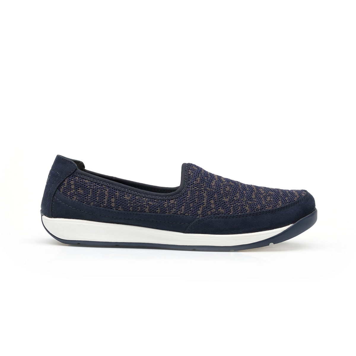 Flat Urbano Flexi Con Textura De Punto Para Mujer - Estilo 28306 Azul