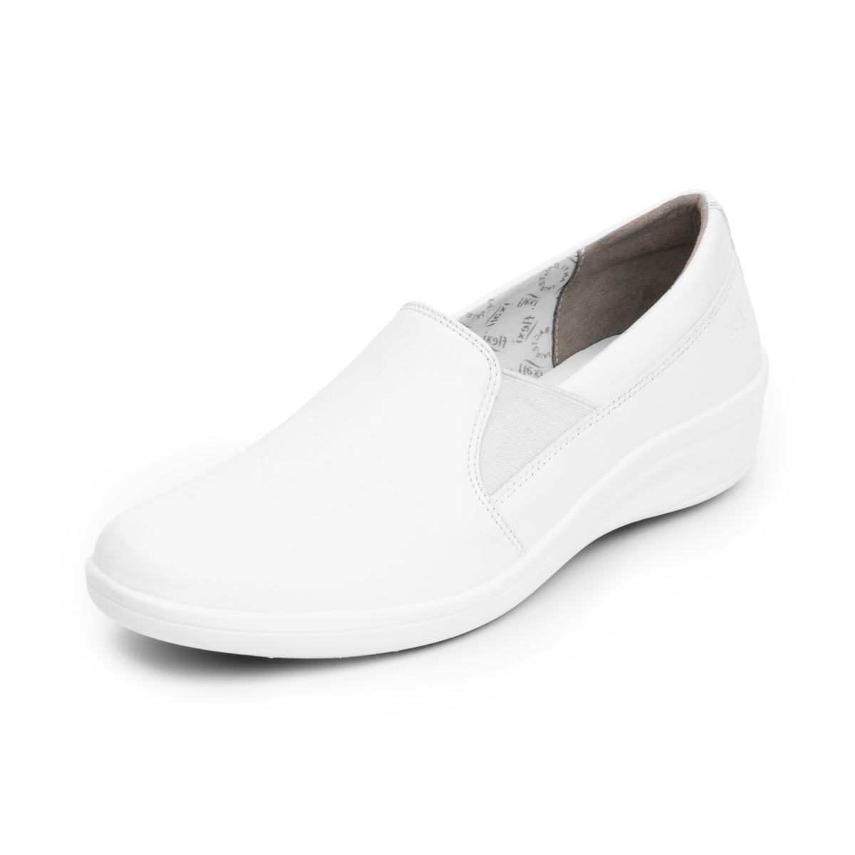 Mocasín De Servicio/Clínico Flexi para Mujer con Sistema De Mejor Agarre Estilo 32608 Blanco