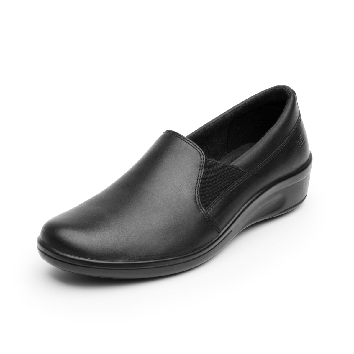 Mocasín De Servicio/Clínico Flexi para Mujer con Corte Repelente al Agua Estilo 32608 Negro