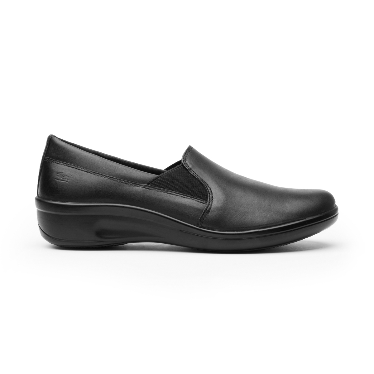Mocasín De Servicio/Clínico Flexi para Mujer con Corte Repelente al Agua Estilo 32608 Negro