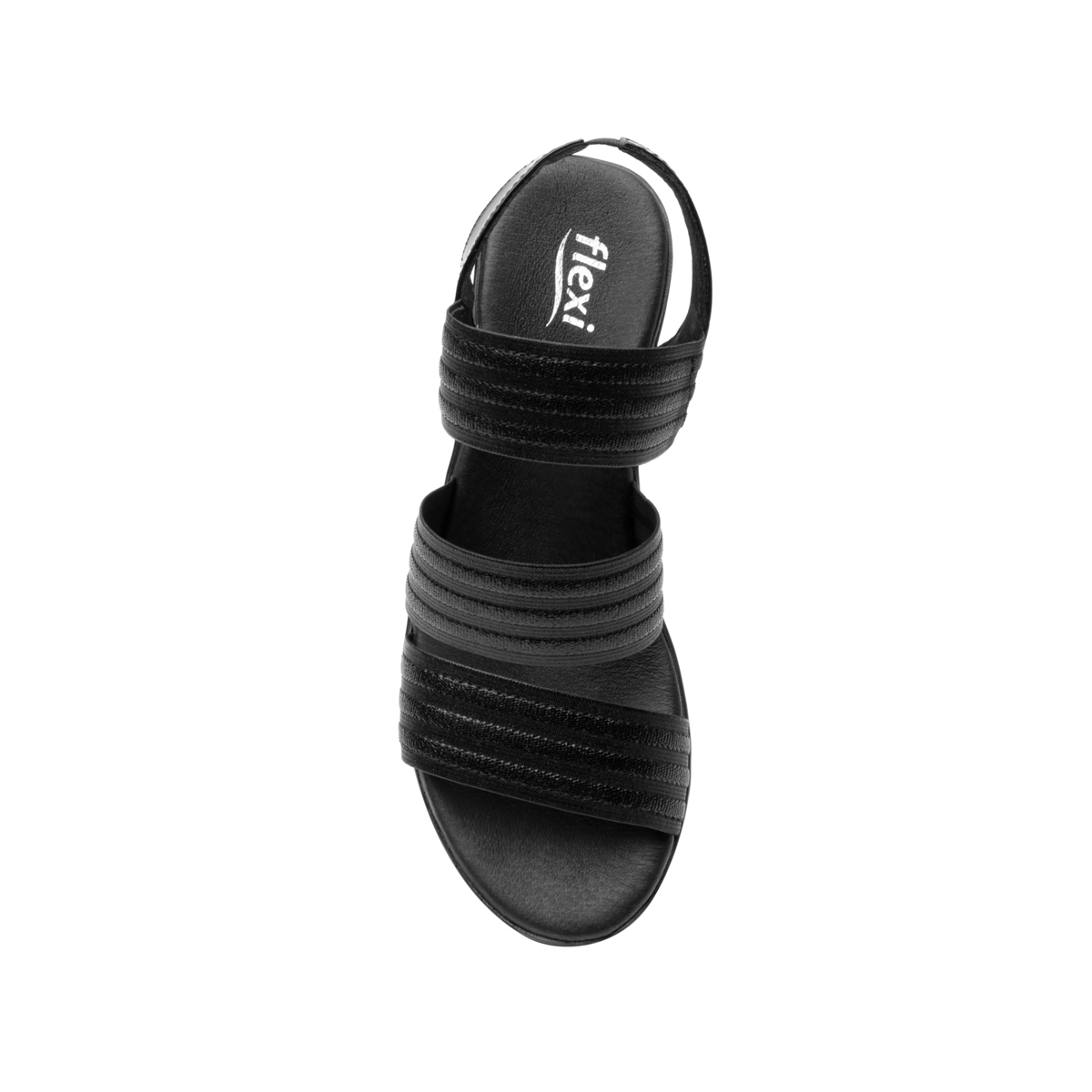Sandalia Casual Flexi Con Tiras Brillo Para Mujer - Estilo 34711 Negro