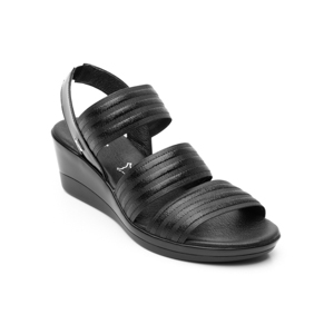 Sandalia Casual Flexi Con Tiras Brillo Para Mujer - Estilo 34711 Negro Sandalia Casual Flexi Con Tiras Brillo Para Mujer - Estilo 34711 Negro