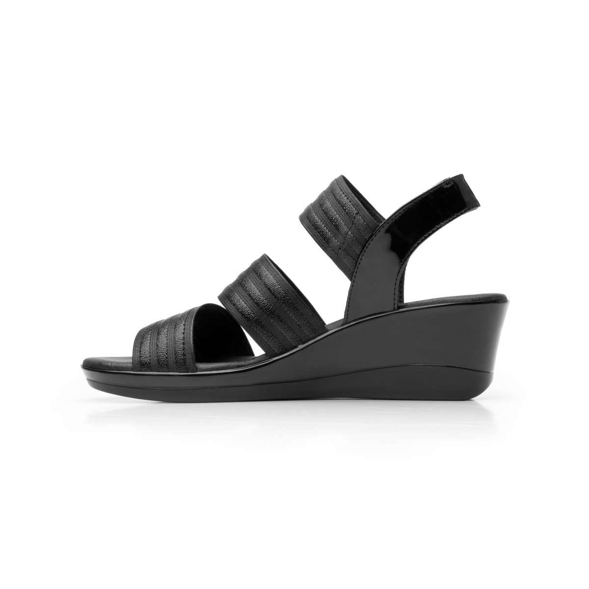 Sandalia Casual Flexi Con Tiras Brillo Para Mujer - Estilo 34711 Negro
