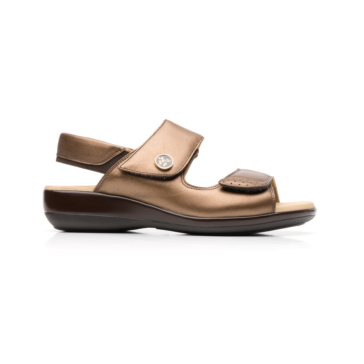 Sandalia Casual Flexi Con Piel Extra Suave Para Mujer - Estilo 34908 Bronce