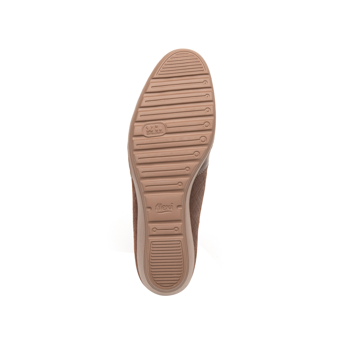 Loafer De Plataforma Flexi para Mujer con Suela Extra Ligera Estilo 35105 Café