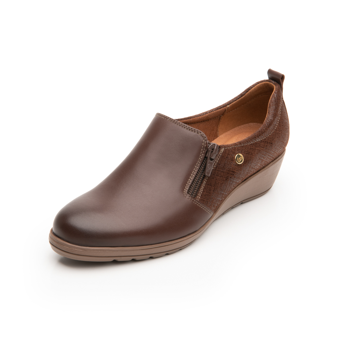 Loafer De Plataforma Flexi para Mujer con Suela Extra Ligera Estilo 35105 Café