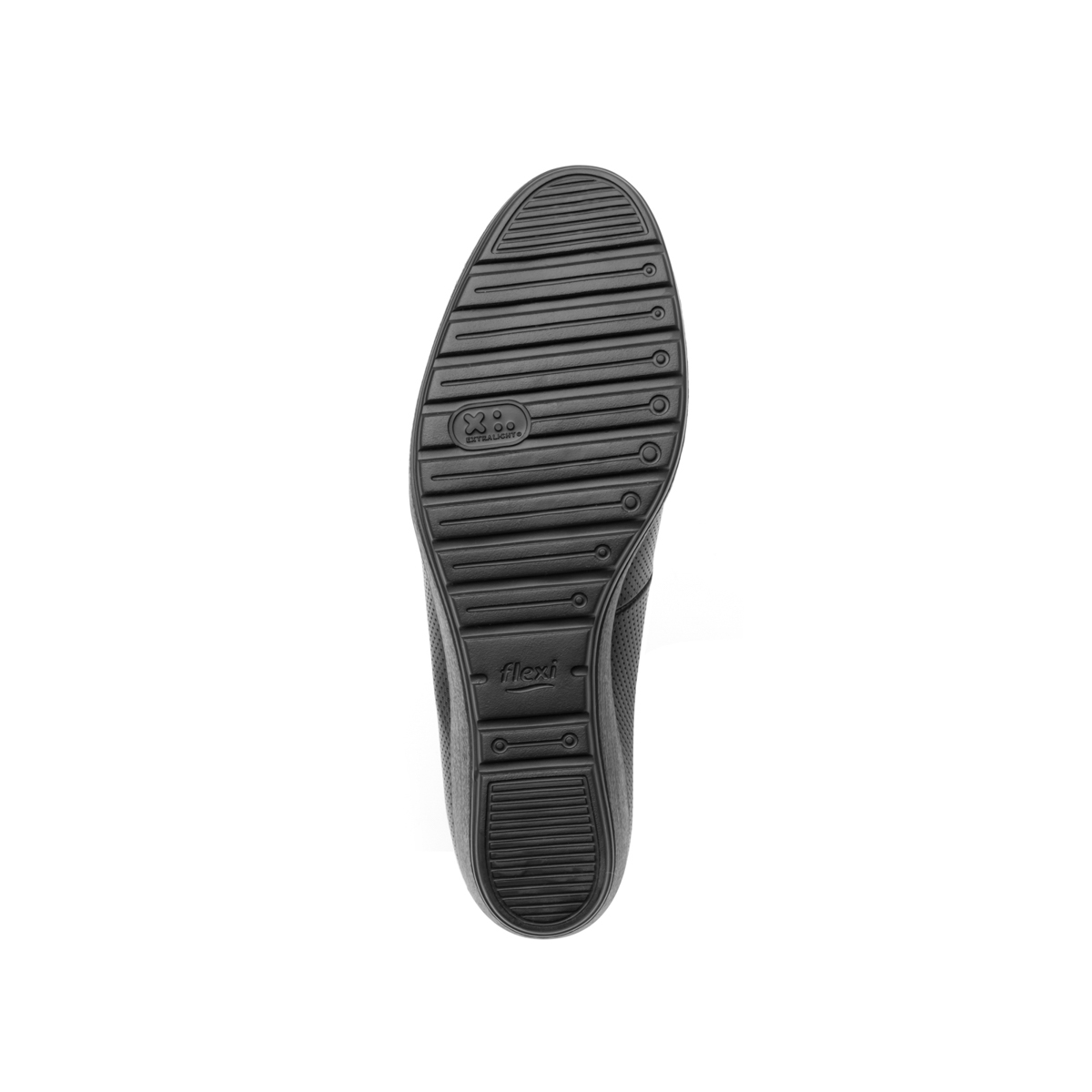 Flat Casual Flexi Con Cuña Media Ligera Y Elástico Central Para Mujer - Estilo 35109 Negro
