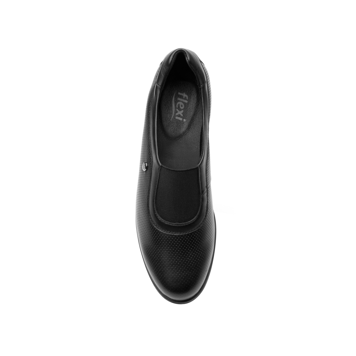 Flat Casual Flexi Con Cuña Media Ligera Y Elástico Central Para Mujer - Estilo 35109 Negro