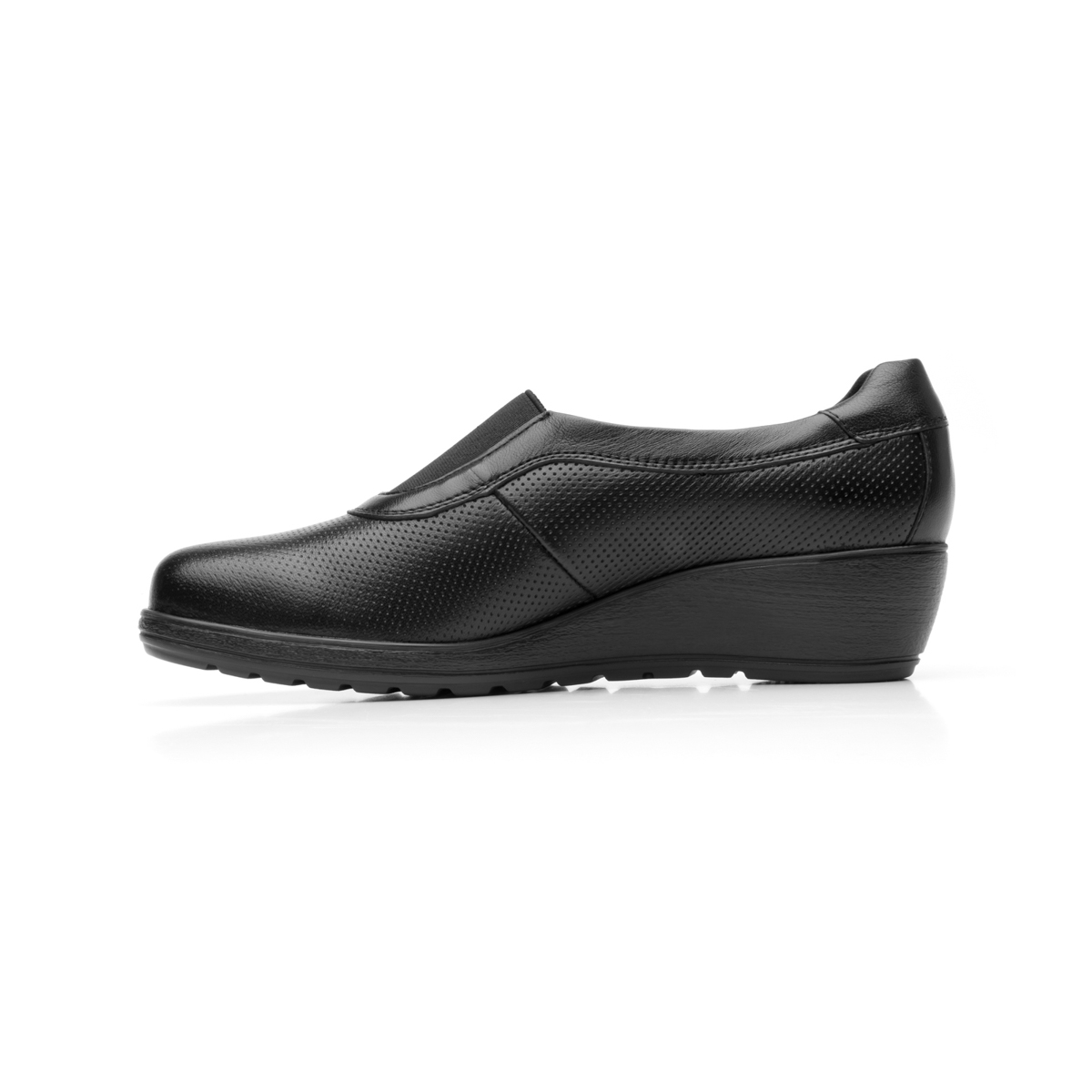 Flat Casual Flexi Con Cuña Media Ligera Y Elástico Central Para Mujer - Estilo 35109 Negro