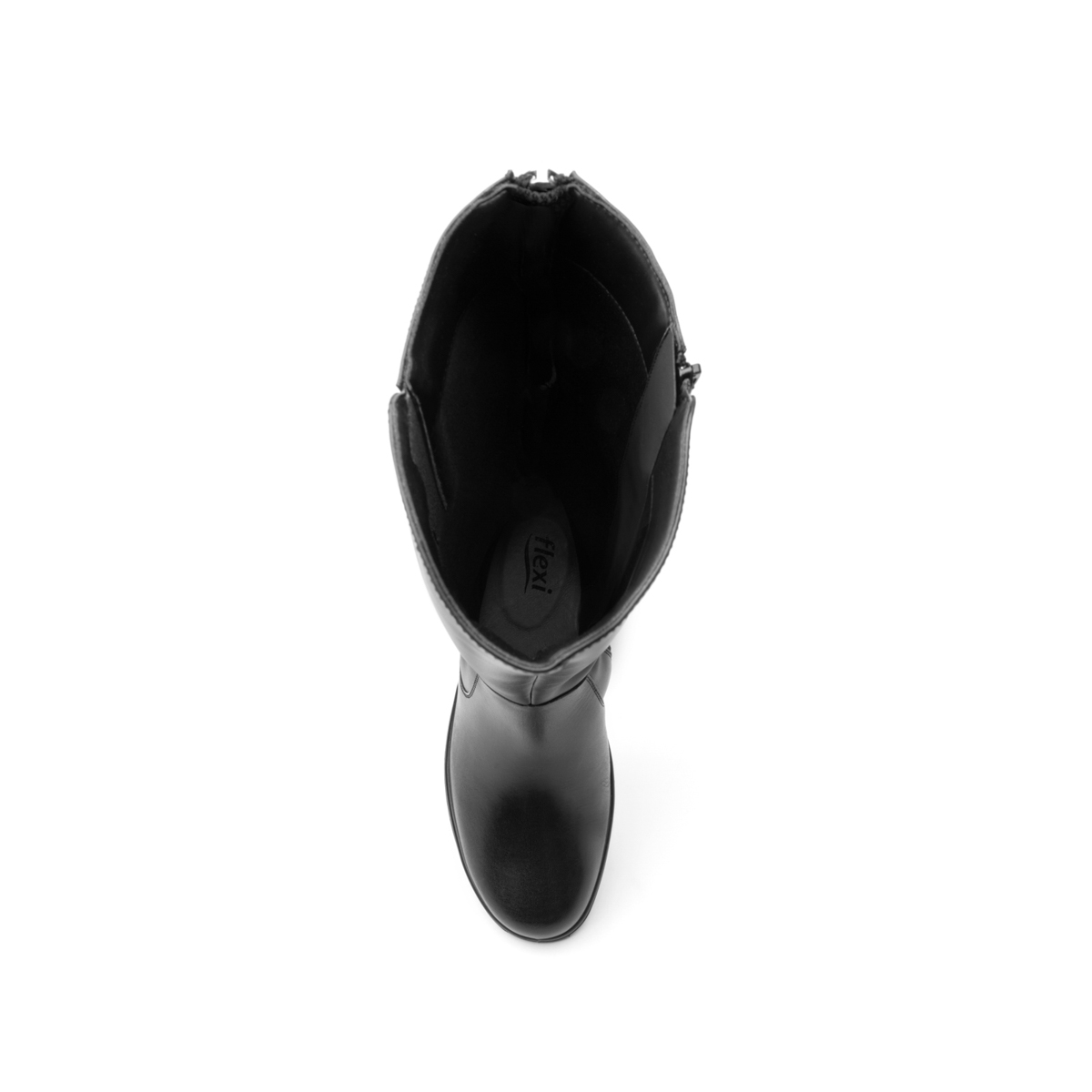 Bota Alta Con Cierre Y Elástico Flexi para Mujer con Sistema Walking Soft Estilo 35315 Negro