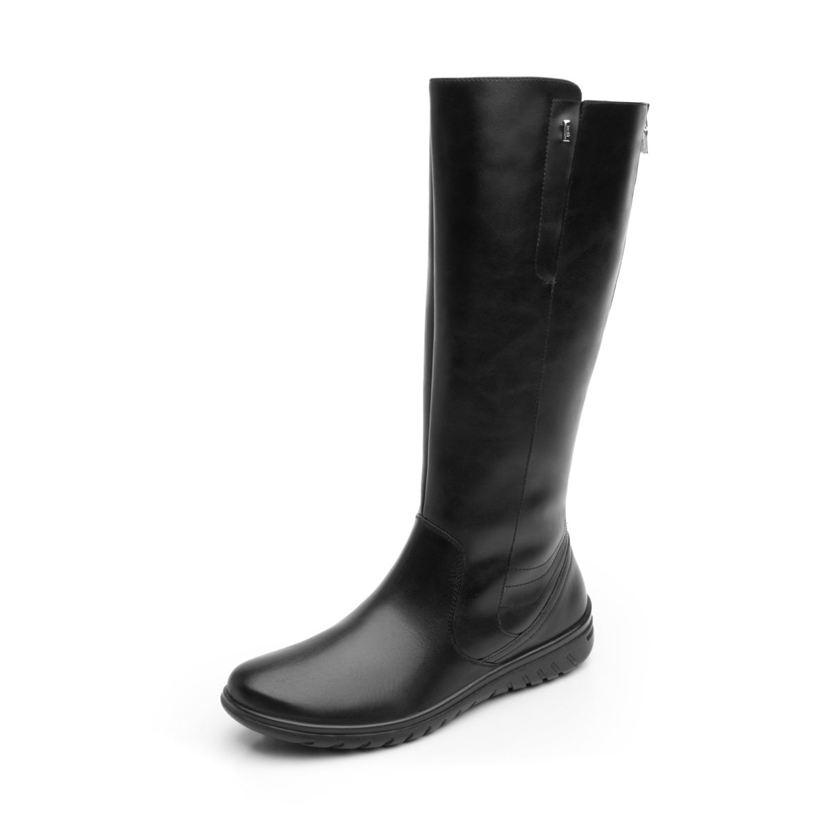 Bota Alta Con Cierre Y Elástico Flexi para Mujer con Sistema Walking Soft Estilo 35315 Negro