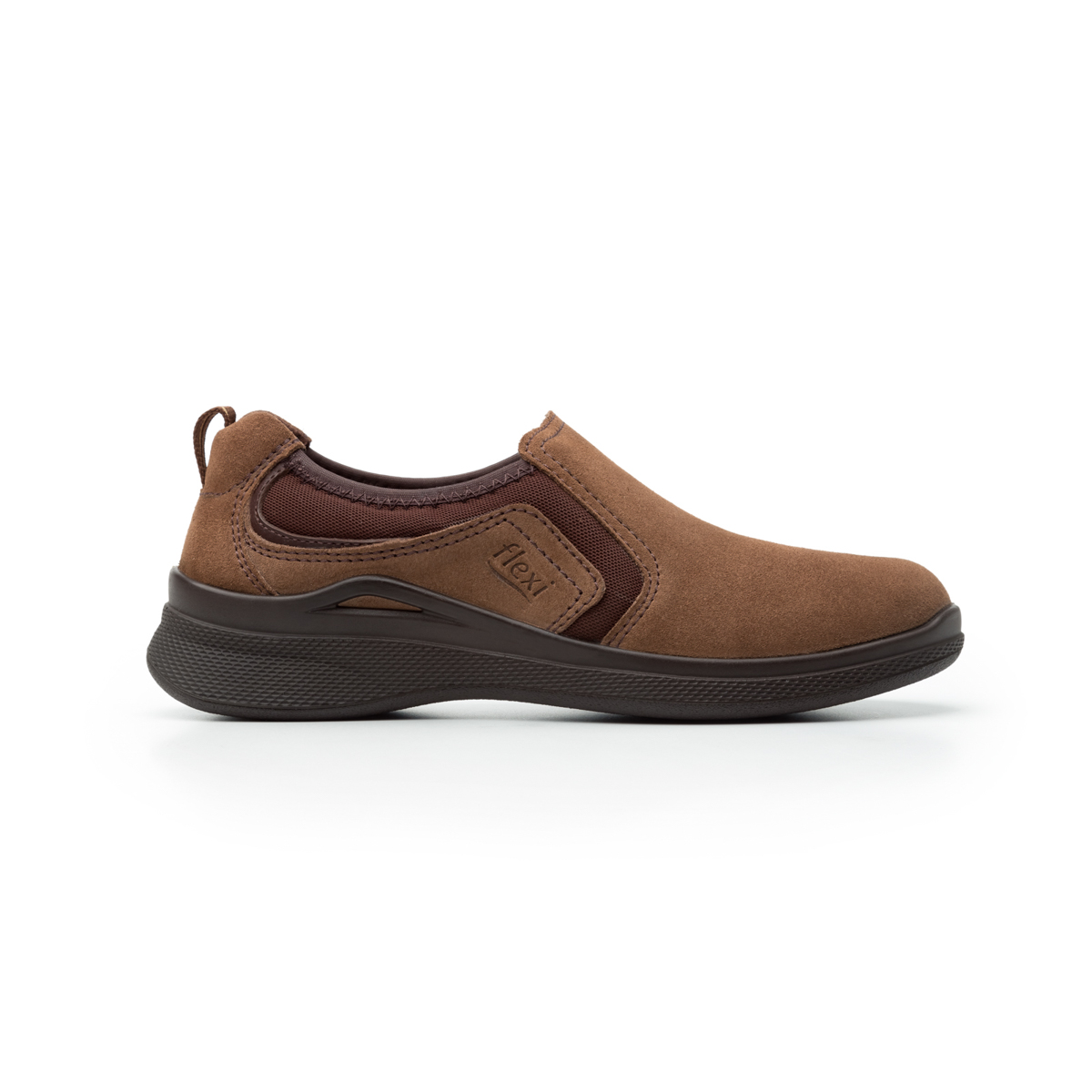Flat Casual Sport Flexi Con Sistema Walking Soft Para Mujer - Estilo 37510 Café