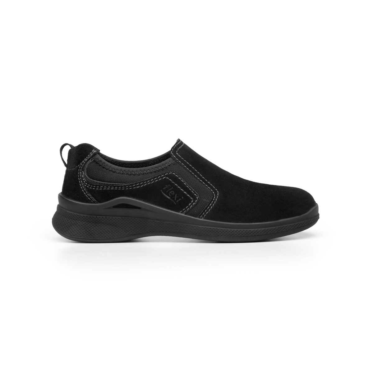Flat Casual Sport Flexi Con Sistema Walking Soft Para Mujer - Estilo 37510 Negro