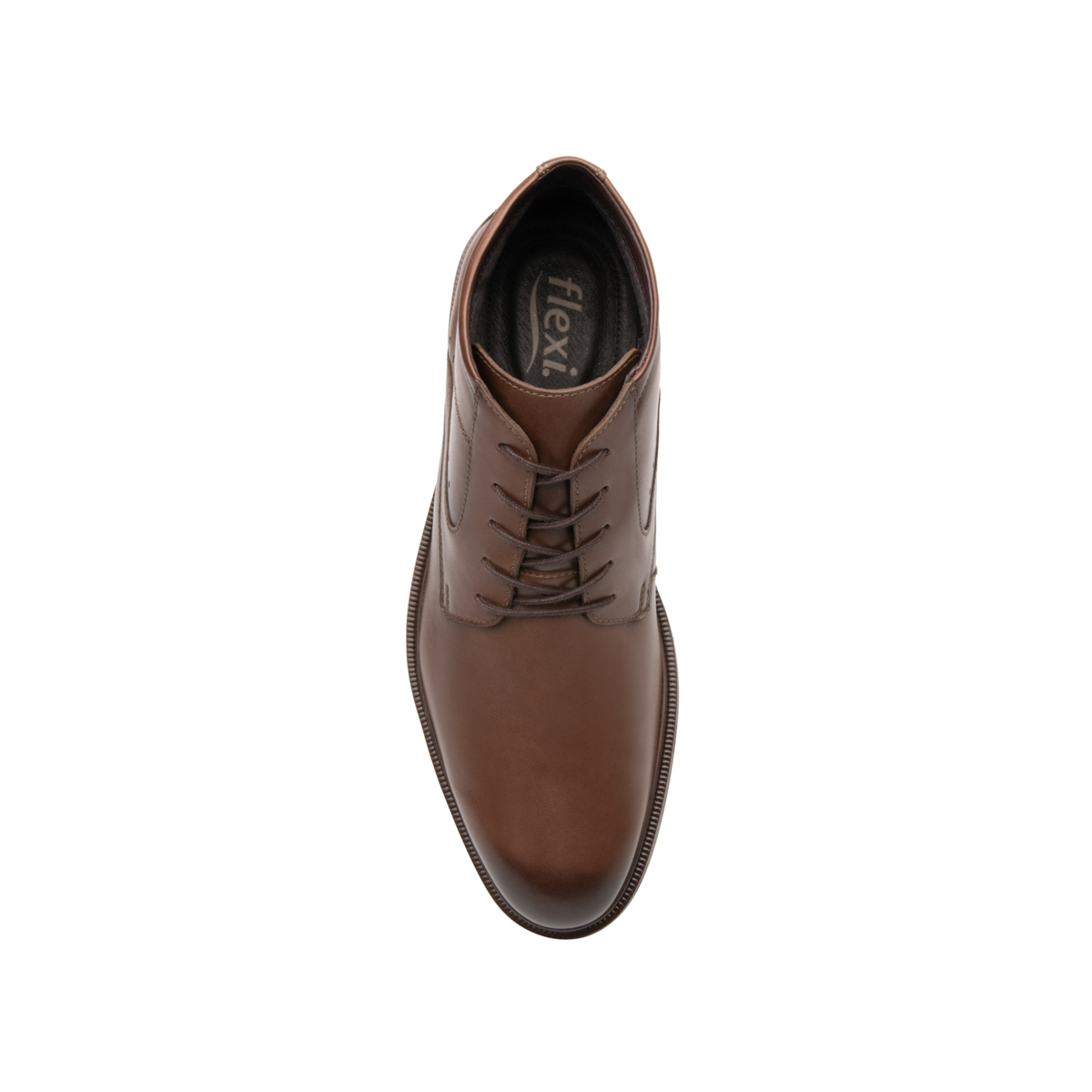 Botín De Vestir Flexi para Hombre con Agujetas Estilo 400104 Moka