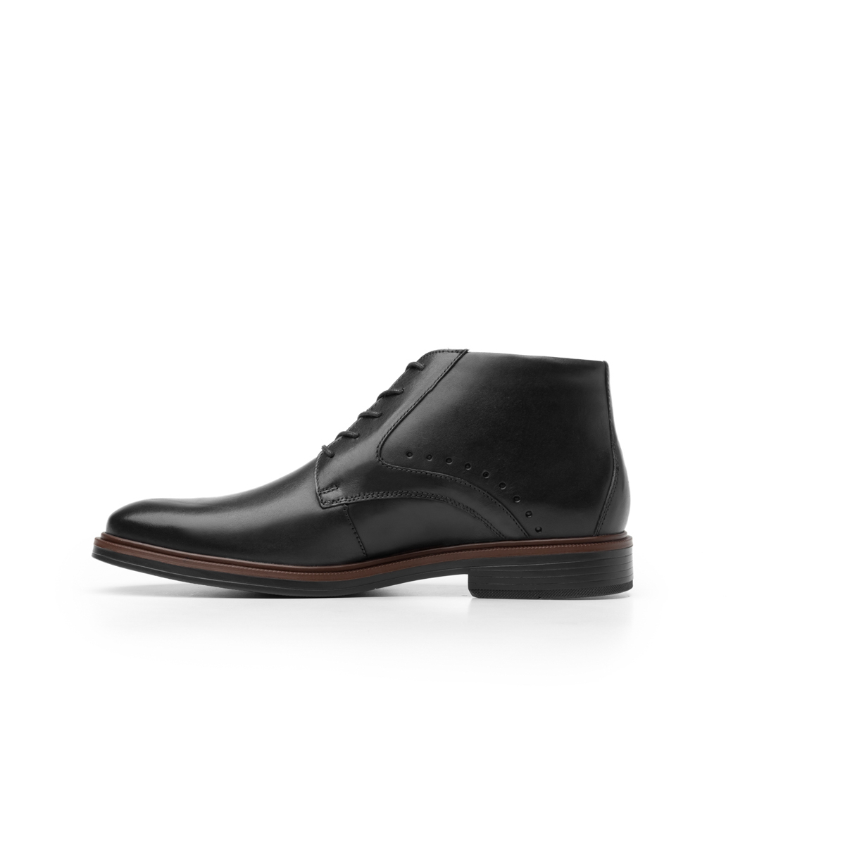 Botín De Vestir Urbano Flexi Con Perforado En Lateral Para Hombre - Estilo 400104 Negro