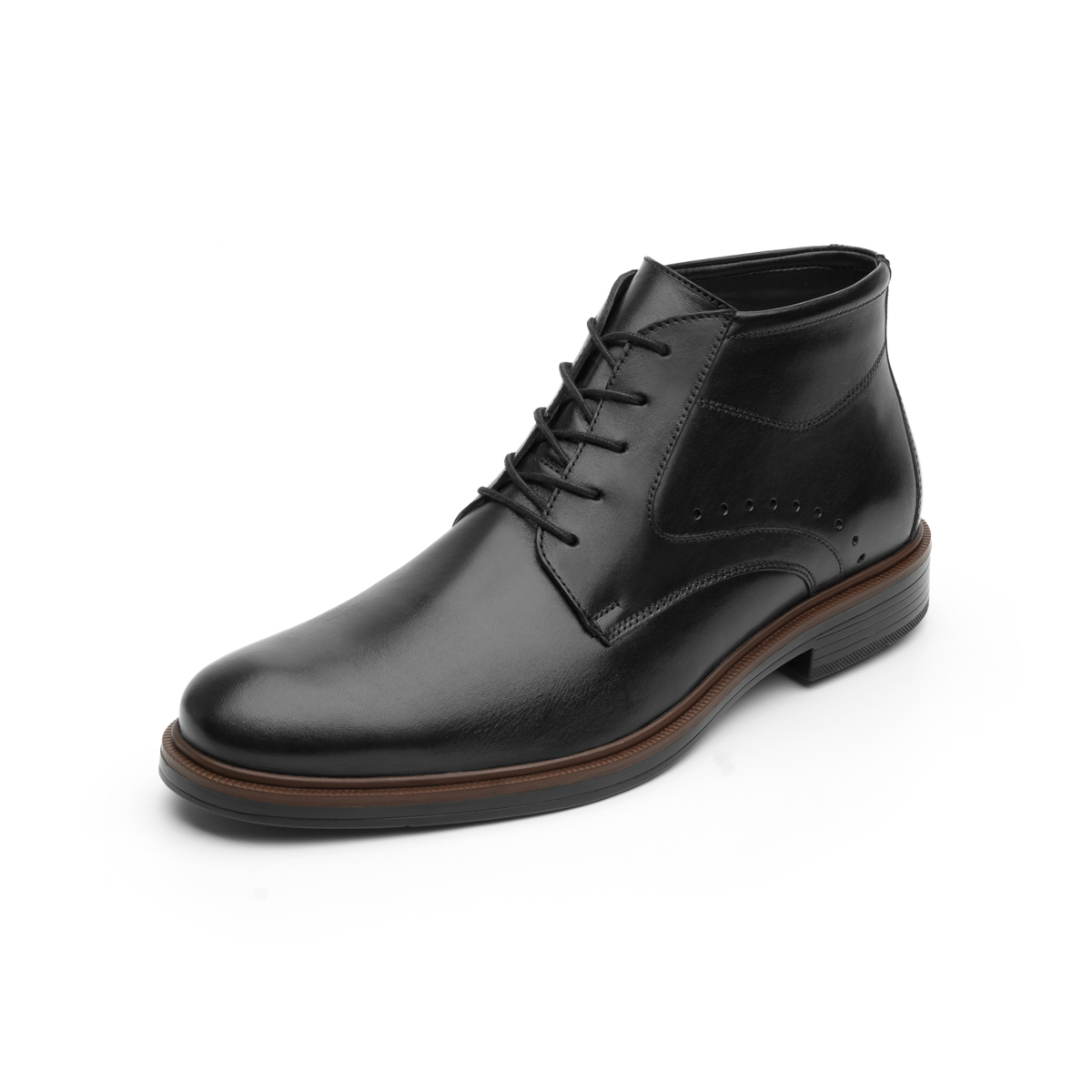 Botín De Vestir Urbano Flexi Con Perforado En Lateral Para Hombre - Estilo 400104 Negro