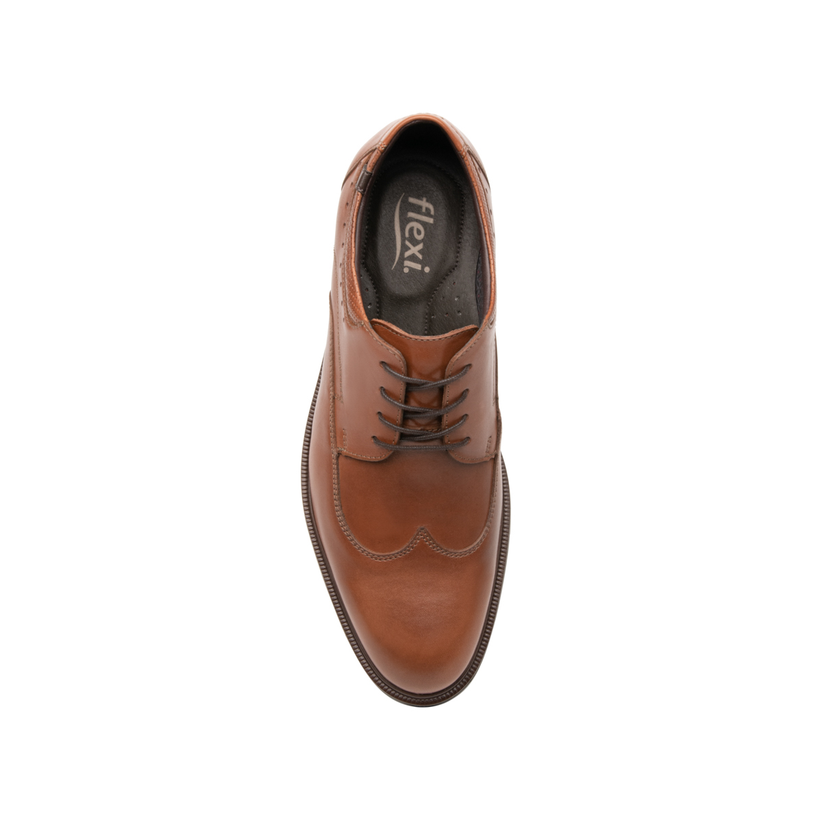 Zapato Bostoniano Flexi para Hombre con Agujetas Estilo 400109 Tan