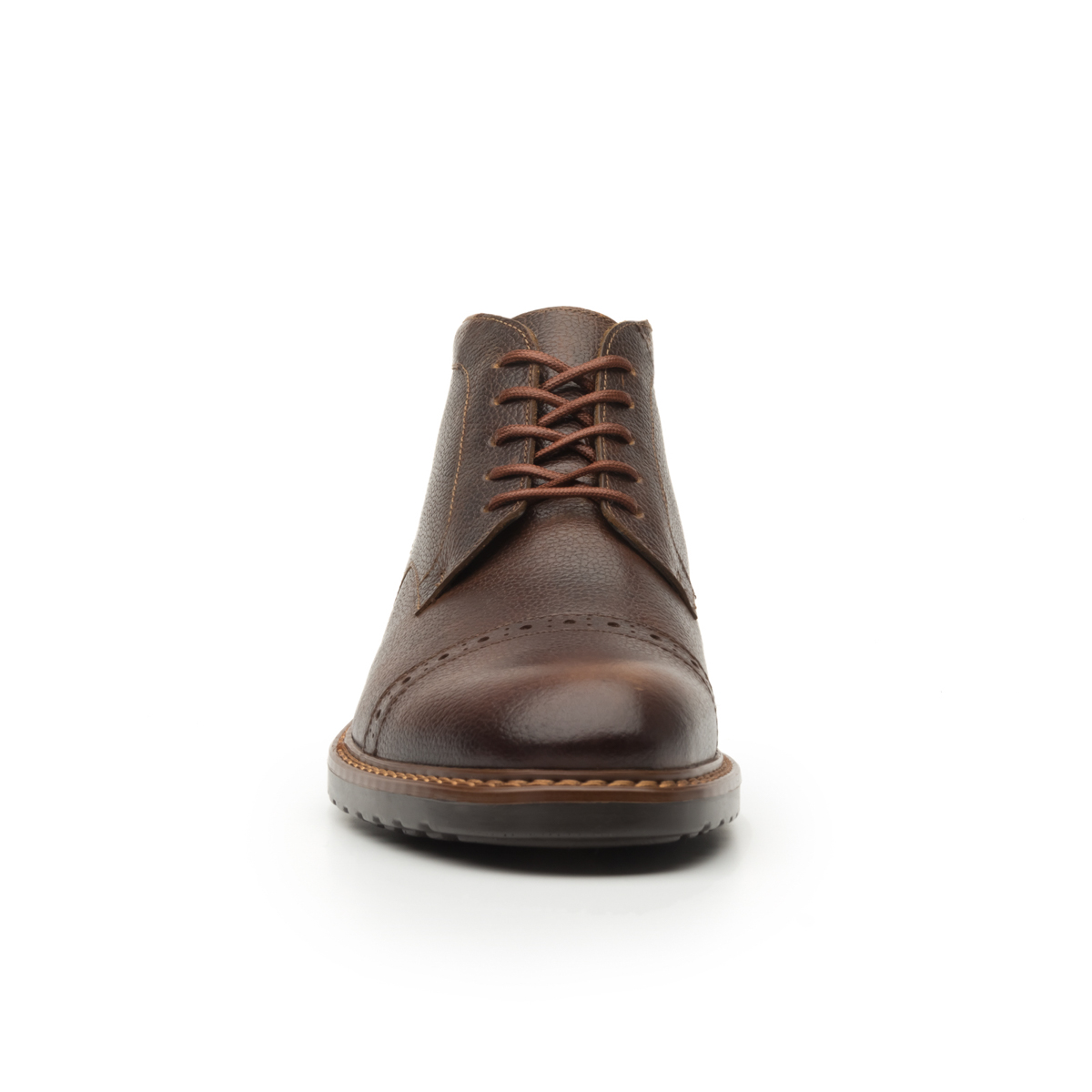Botín Casual Urbano Flexi Con Perforado En Puntera Para Hombre - Estilo 400503 Tan