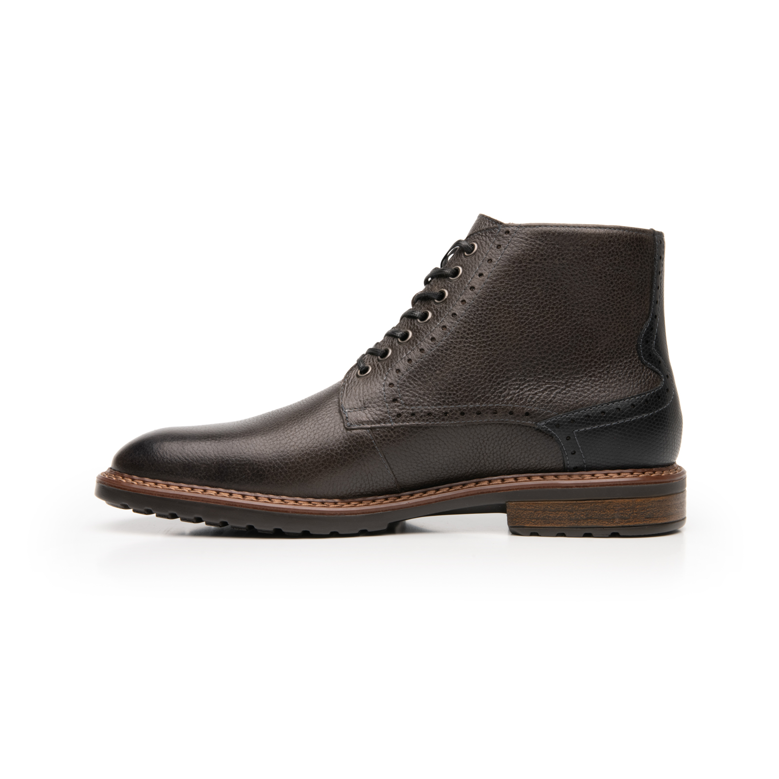 Botín Bostoniano Flexi para Hombre con Agujetas Estilo 400509 Acero