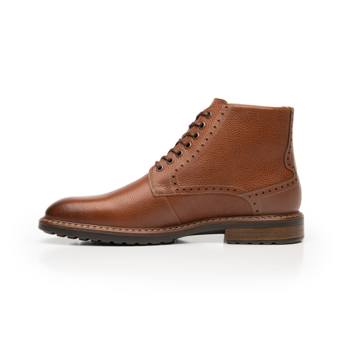 Botín Bostoniano Flexi para Hombre con Agujetas Estilo 400509 Tan