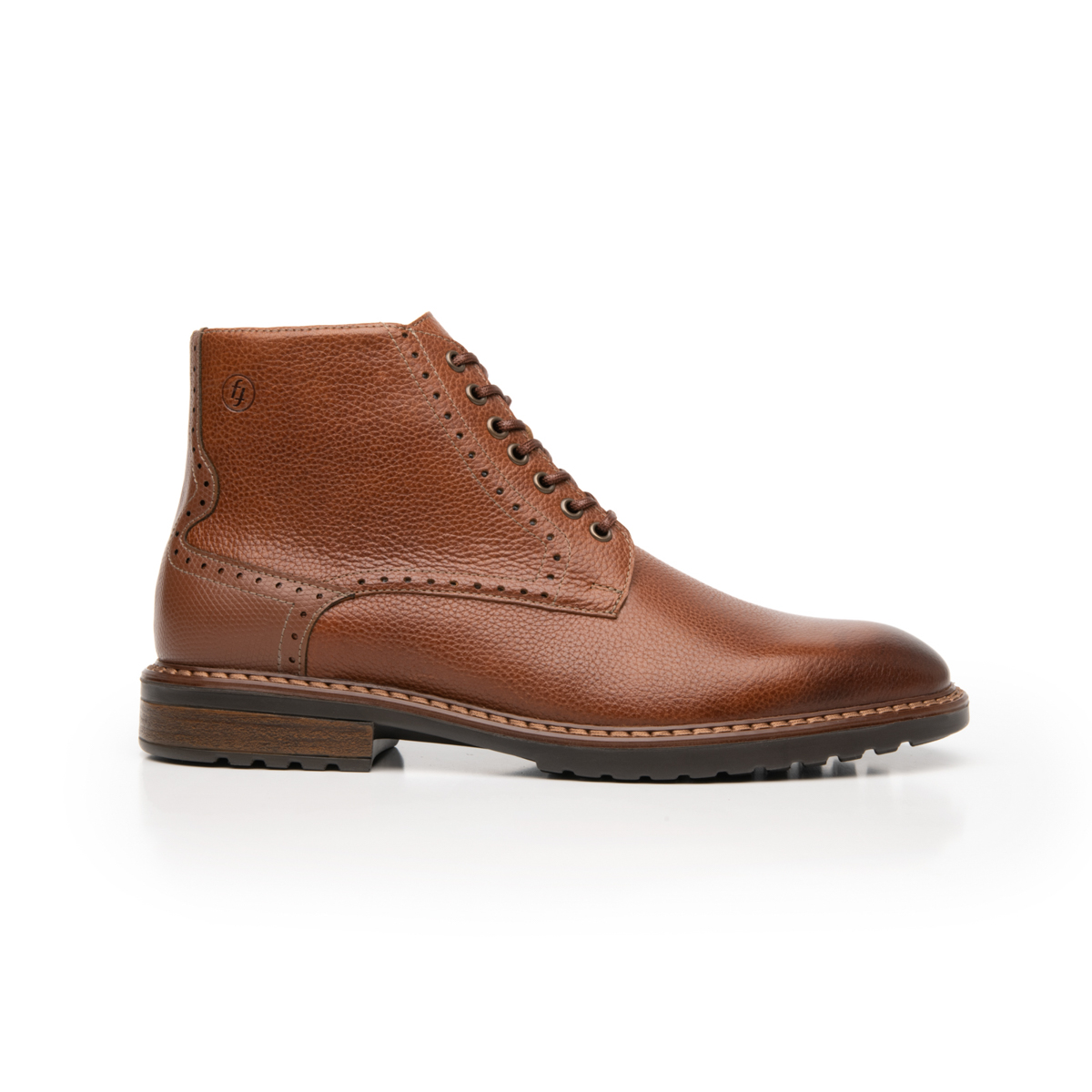 Botín Bostoniano Flexi para Hombre con Agujetas Estilo 400509 Tan