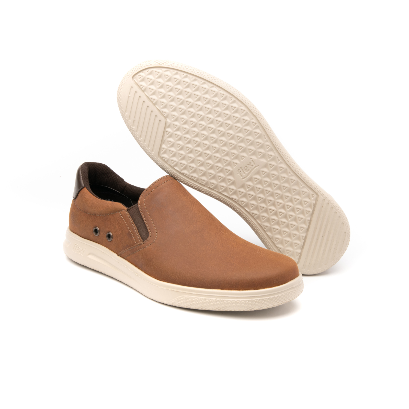 Sneaker Casual Sport Flexi Con Suela Extra Ligera Para Hombre - Estilo 401204 Honey