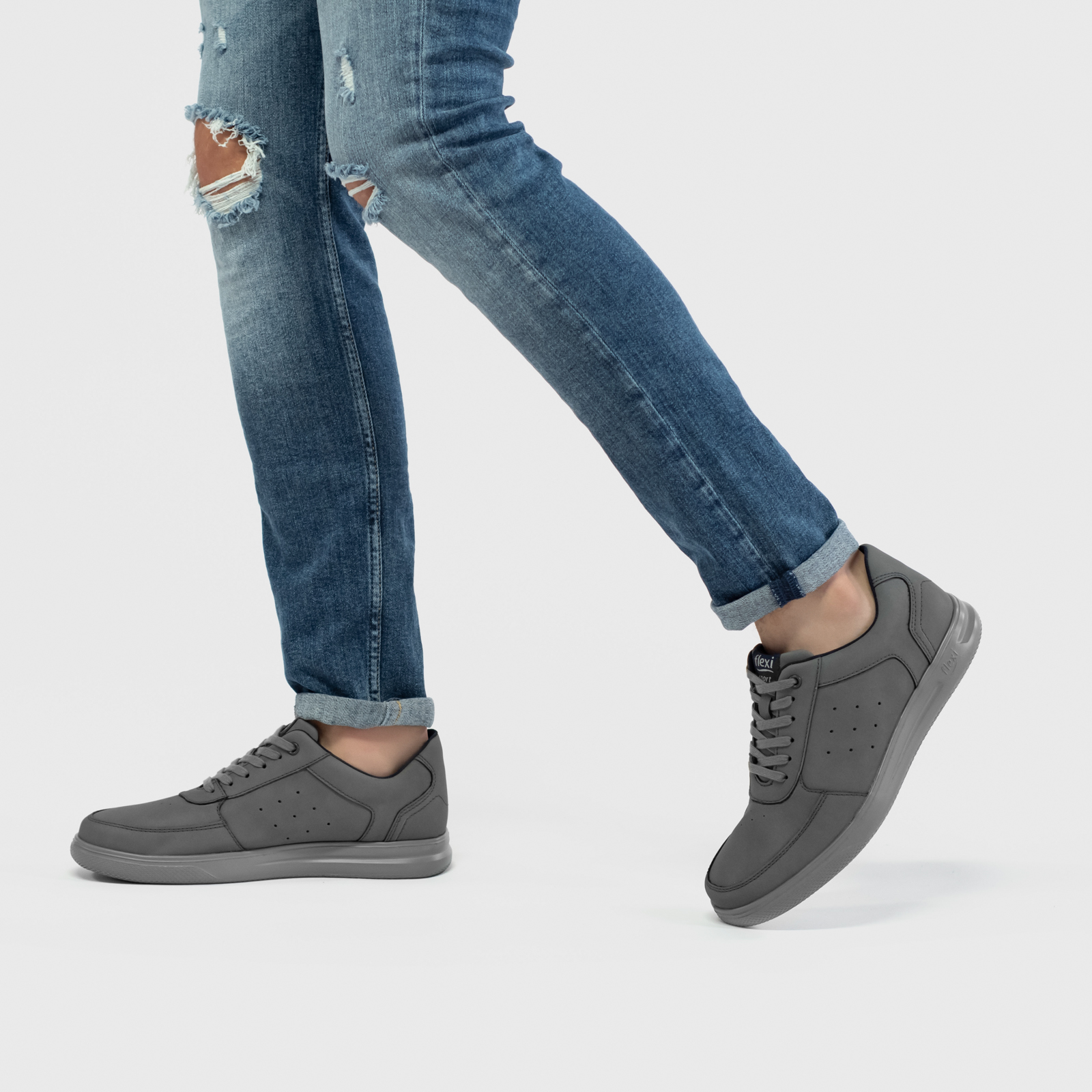 Sneaker Urbano Flexi para Hombre con Suela Extra Ligera Estilo 401209 Gris