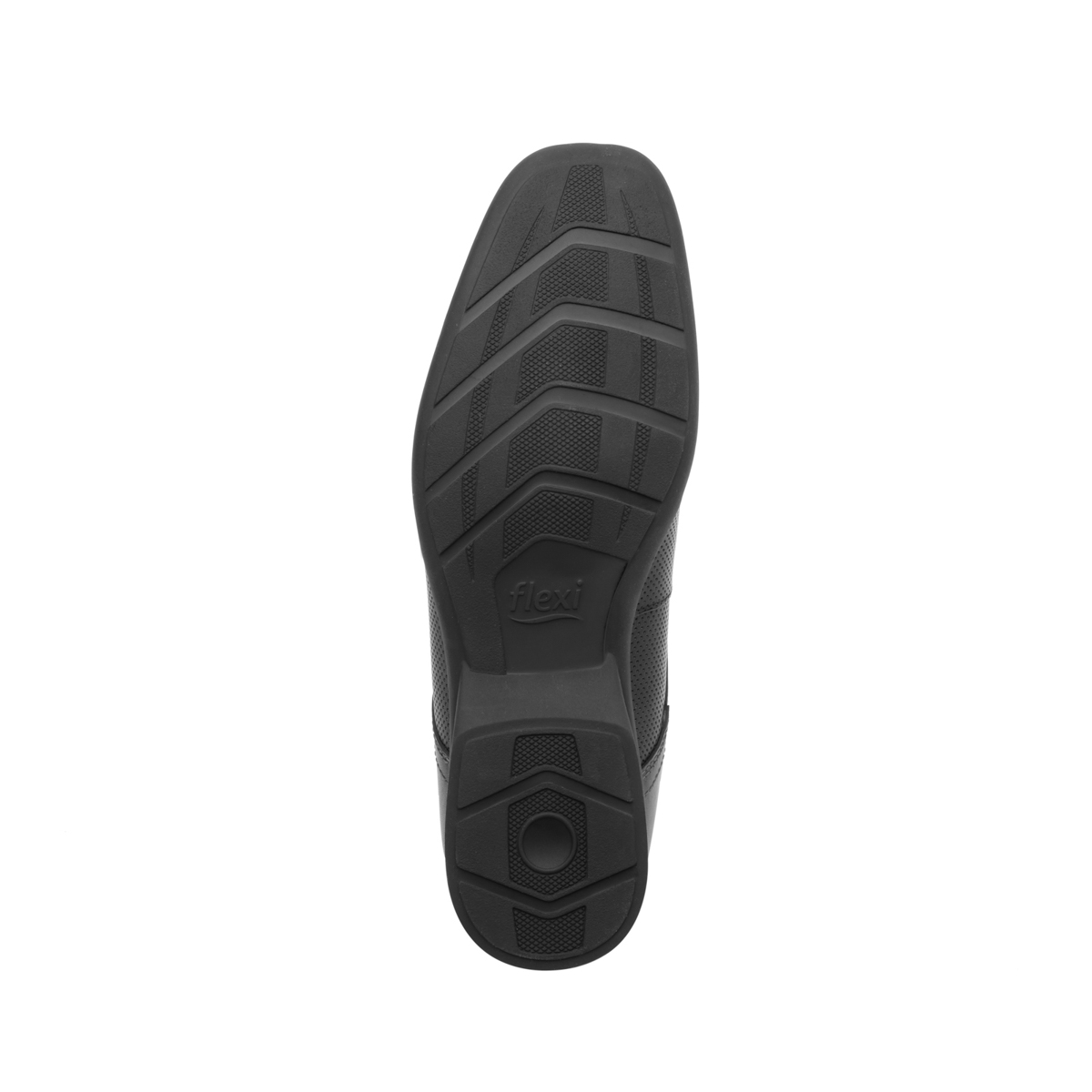 Zapato De Vestir Para Oficina Flexi De Piel Micro Perforada Para Hombre - Estilo 402206 Negro